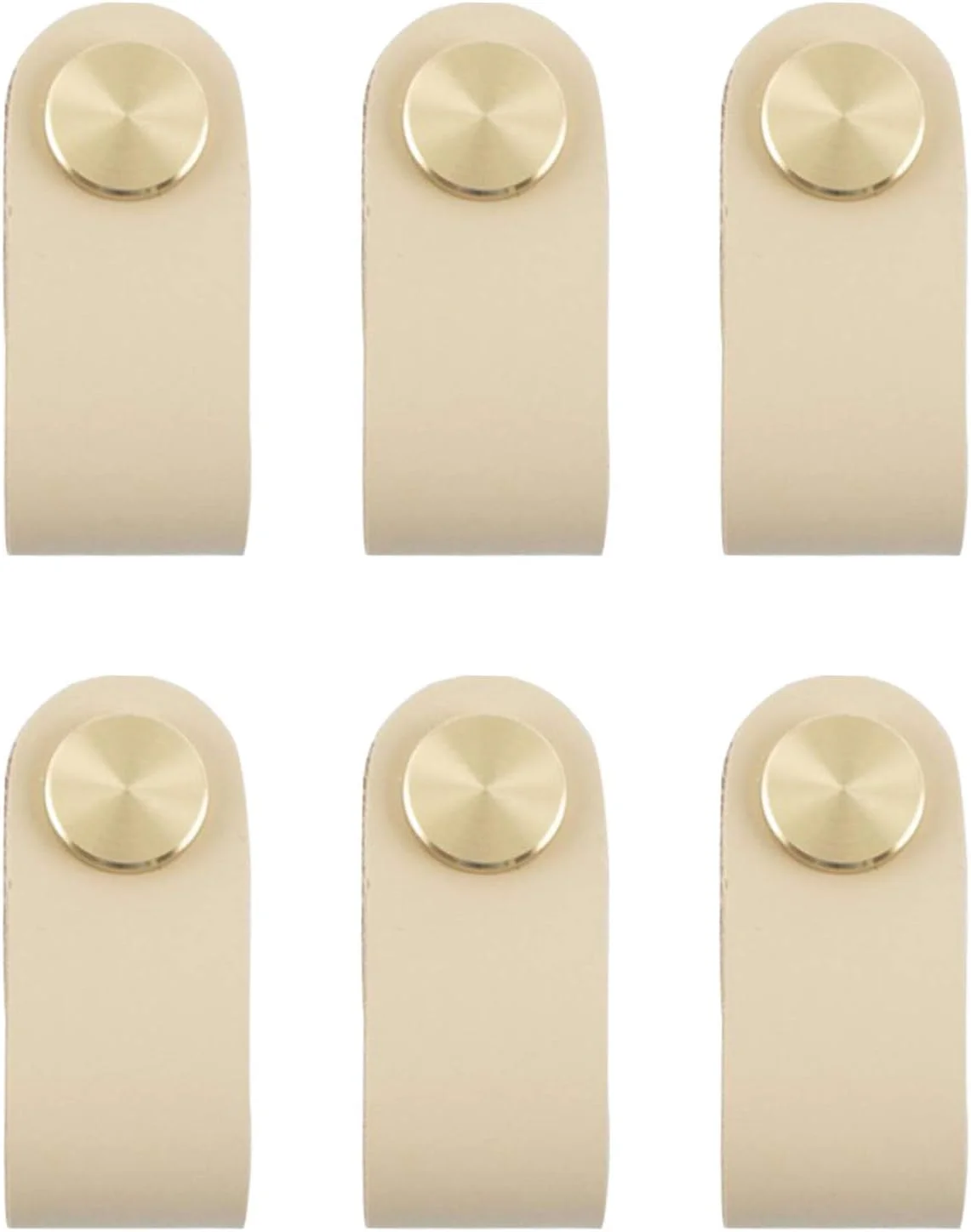 دستگیره چرمی کشو VIDELLY، بسته 6 عددی، دست ساز، دستگیره درب کمد و دراور، همراه با پیچ، خاکی دستگیره چرمی کشو VIDELLY، بسته 6 عددی، دست ساز، دستگیره درب کمد و دراور، همراه با پیچ، خاکی