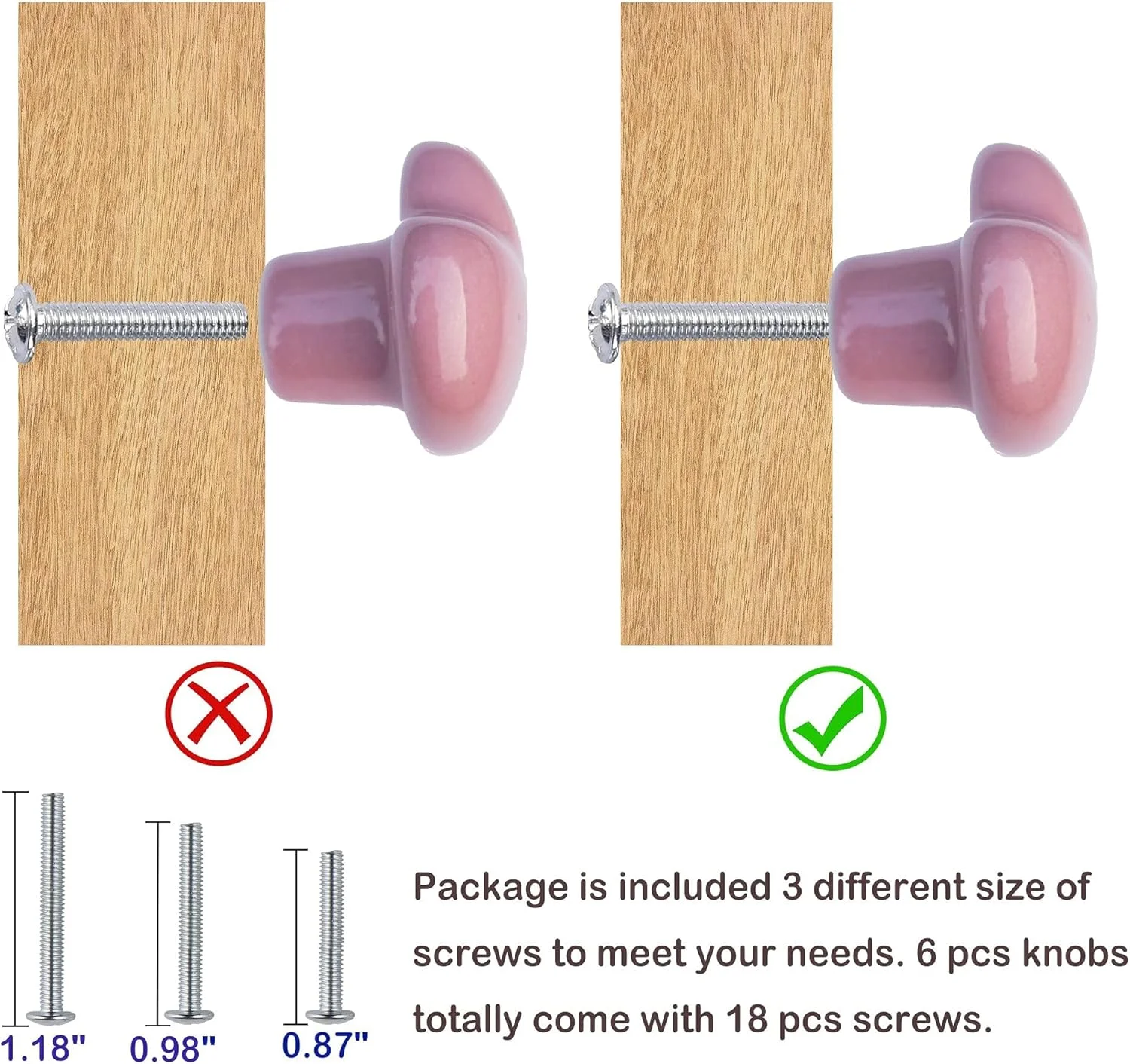 دستگیره سرامیکی کشو URJAAJEE، 6 عددی، دستگیره مبلمان آشپزخانه، دستگیره های کشویی کمد طرح قلب، دستگیره مبلمان آشپزخانه برای کمد و گنجه، صورتی