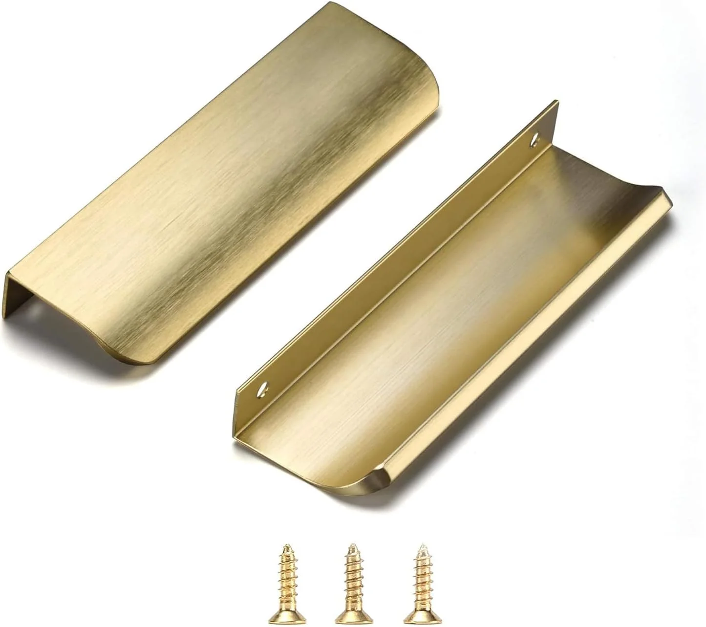 دستگیره لبه ای ساتانگا برای کابینت، کمد، دستگیره های میله ای مربعی، دستگیره کشو، بسته 5 عددی، نصب آسان، 150 میلی متر (6 اینچ)، برنجی برس خورده دستگیره لبه ای ساتانگا برای کابینت، کمد، دستگیره های میله ای مربعی، دستگیره کشو، بسته 5 عددی، نصب آسان، 150 میلی متر (6 اینچ)، برنجی برس خورده