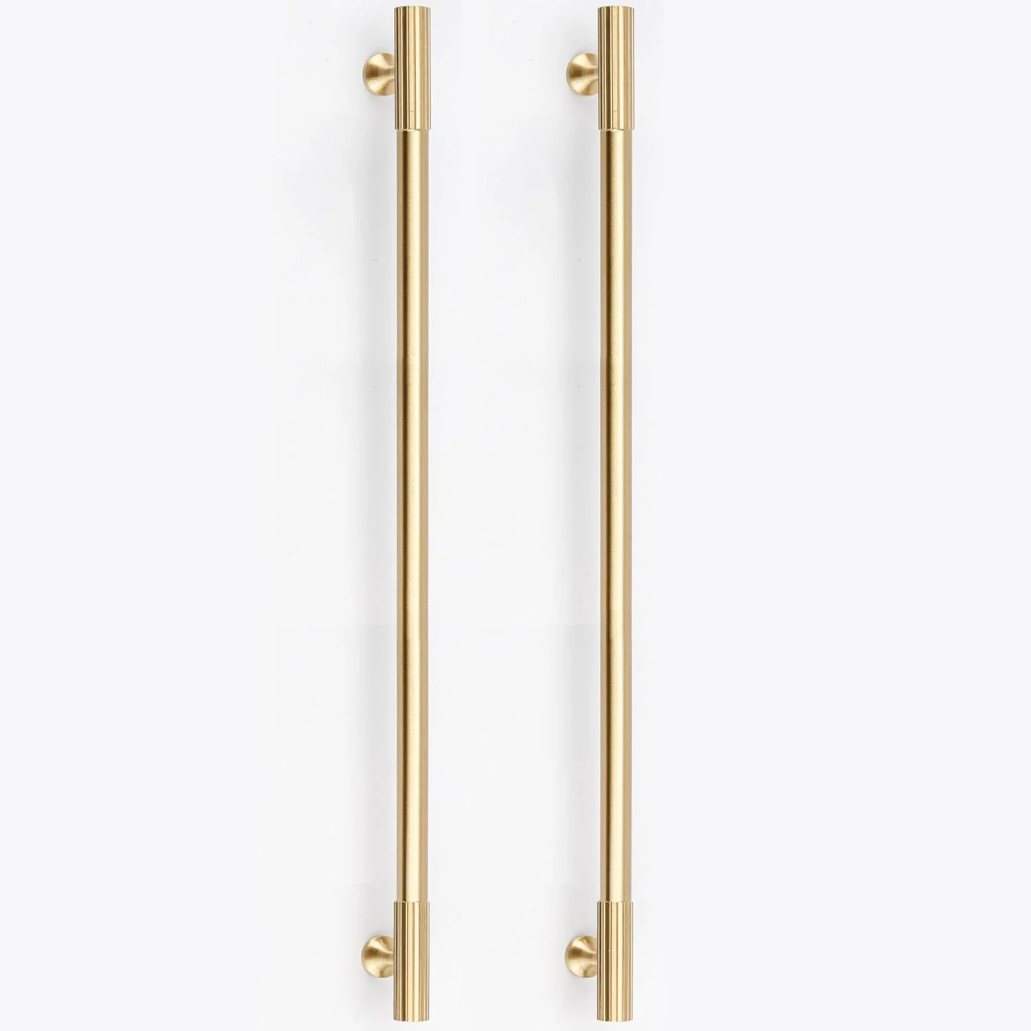 دستگیره کابینت طلایی برنجی RZDEAL، تک سوراخ، میله T، طول کلی 32 سانتی متر، دستگیره کشو مدرن برای آشپزخانه، دستگیره درب کمد لباس، رنگ طلایی مات، 2 عدد