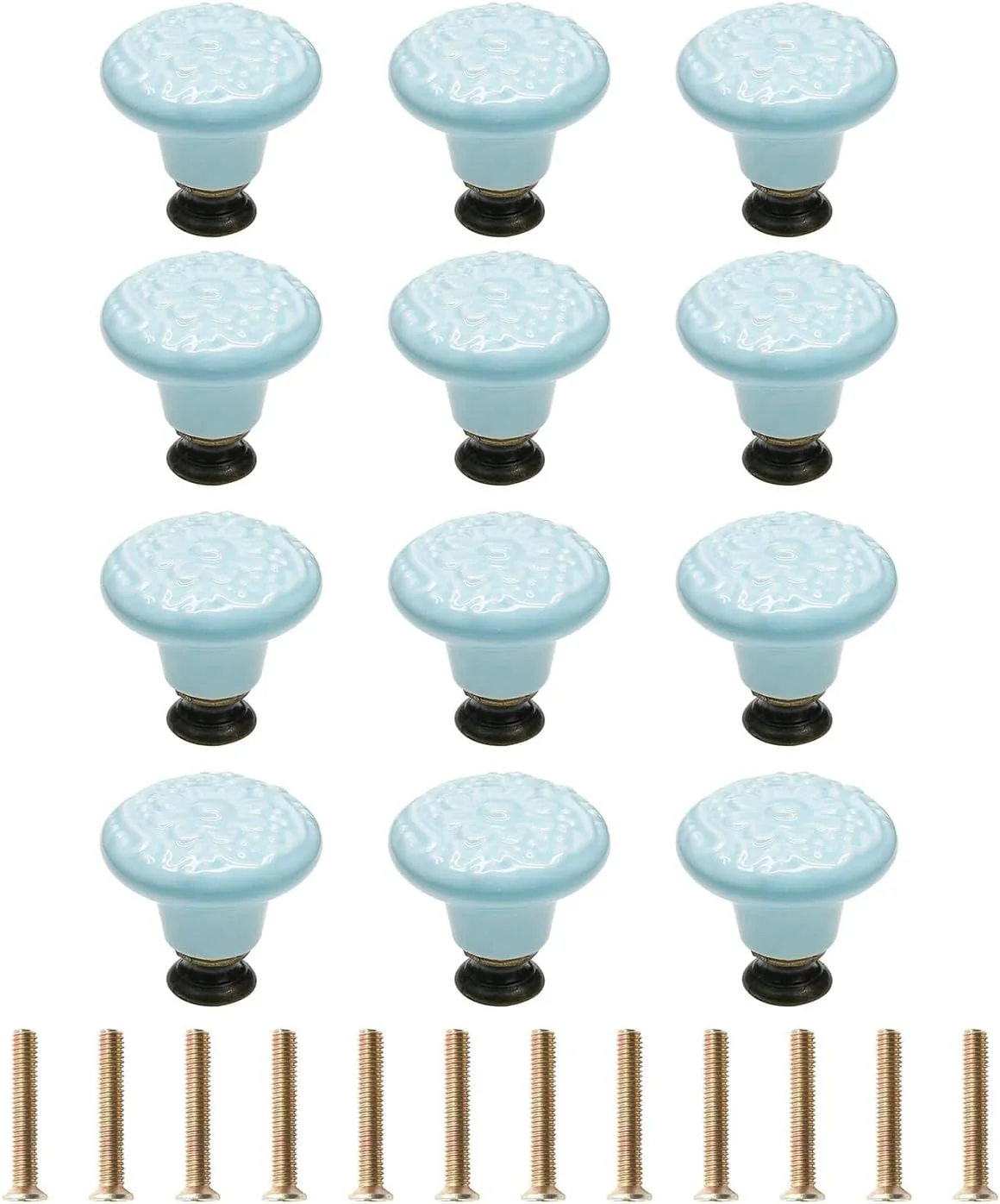 دستگیره کابینت Joyzzz، بسته 12 عددی، 34 میلیمتری، دستگیره سرامیکی کمد، دستگیره کشو با پایه محکم همراه با پیچ، دستگیره برای کمد لباس، حمام، کابینت (A) دستگیره کابینت Joyzzz، بسته 12 عددی، 34 میلیمتری، دستگیره سرامیکی کمد، دستگیره کشو با پایه محکم همراه با پیچ، دستگیره برای کمد لباس، حمام، کابینت (A)