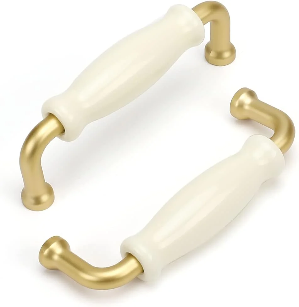 دستگیره های گلدن وارم برای کشو، دستگیره درب کمد سرامیکی، دستگیره کابینت 96 میلی متر، دستگیره کشو سفید، دستگیره سفید و طلایی، دستگیره کمد طلایی، LSTC1BB96 - بسته 10 عددی دستگیره های گلدن وارم برای کشو، دستگیره درب کمد سرامیکی، دستگیره کابینت 96 میلی متر، دستگیره کشو سفید، دستگیره سفید و طلایی، دستگیره کمد طلایی، LSTC1BB96 - بسته 10 عددی