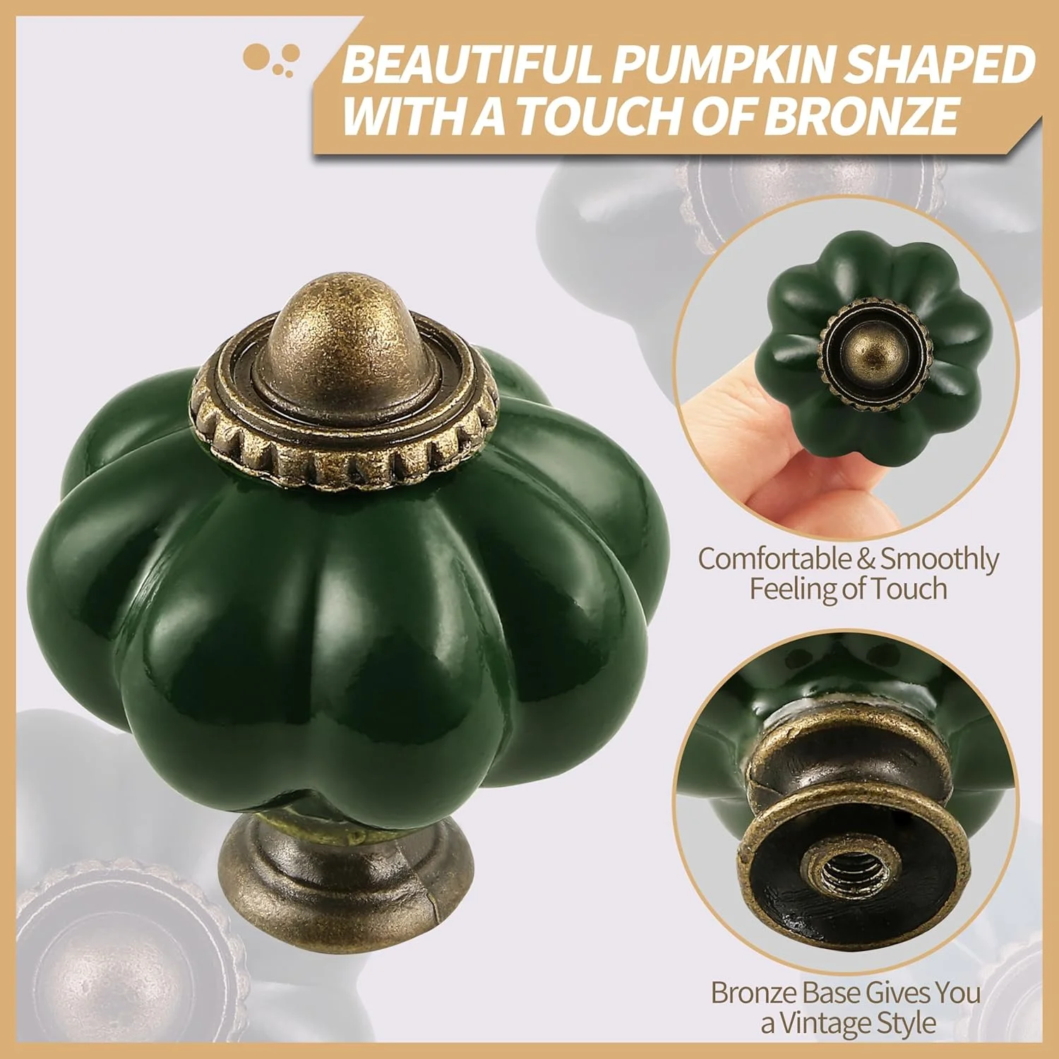 دستگیره کمد و درب Joyzzz، ۱۲ عدد دستگیره کدو تنبل، دستگیره سرامیکی کابینت طرح قدیمی، دستگیره کشو، دستگیره کمد با پیچ برای پروژه های DIY منزل (سبز) دستگیره کمد و درب Joyzzz، ۱۲ عدد دستگیره کدو تنبل، دستگیره سرامیکی کابینت طرح قدیمی، دستگیره کشو، دستگیره کمد با پیچ برای پروژه های DIY منزل (سبز)