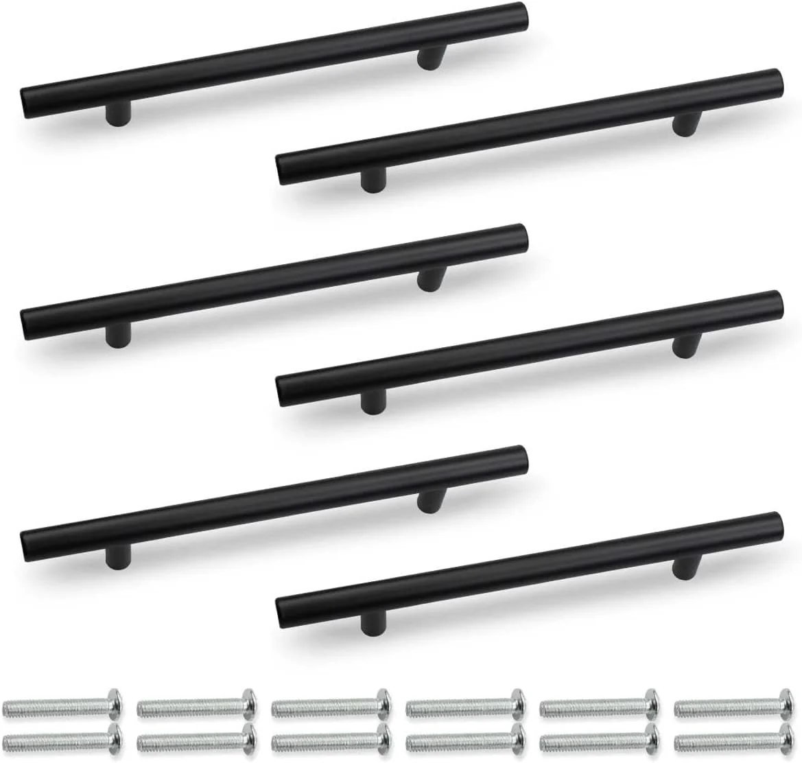 دستگیره کابینت Joyzzz، 6 عدد دستگیره کابینت آشپزخانه با آلیاژ آلومینیوم مستحکم، دستگیره های مشکی مات با طراحی ارگونومیک، دستگیره کابینت مشکی برای کابینت، کشو، کمد (15 سانتی متر) دستگیره کابینت Joyzzz، 6 عدد دستگیره کابینت آشپزخانه با آلیاژ آلومینیوم مستحکم، دستگیره های مشکی مات با طراحی ارگونومیک، دستگیره کابینت مشکی برای کابینت، کشو، کمد (15 سانتی متر)