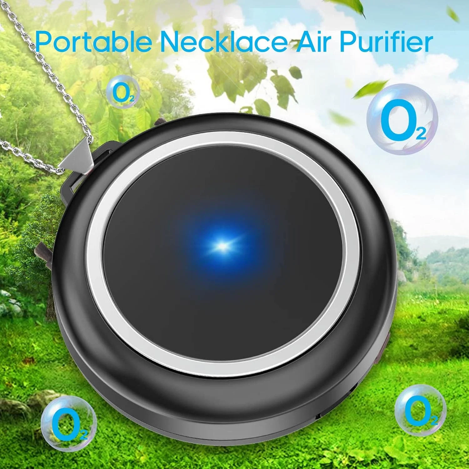 تصفیه کننده هوای گردنبندی قابل حمل Pepisky، تصفیه هوا با گردش هوا، USB ایمن برای مادران باردار و نوزادان