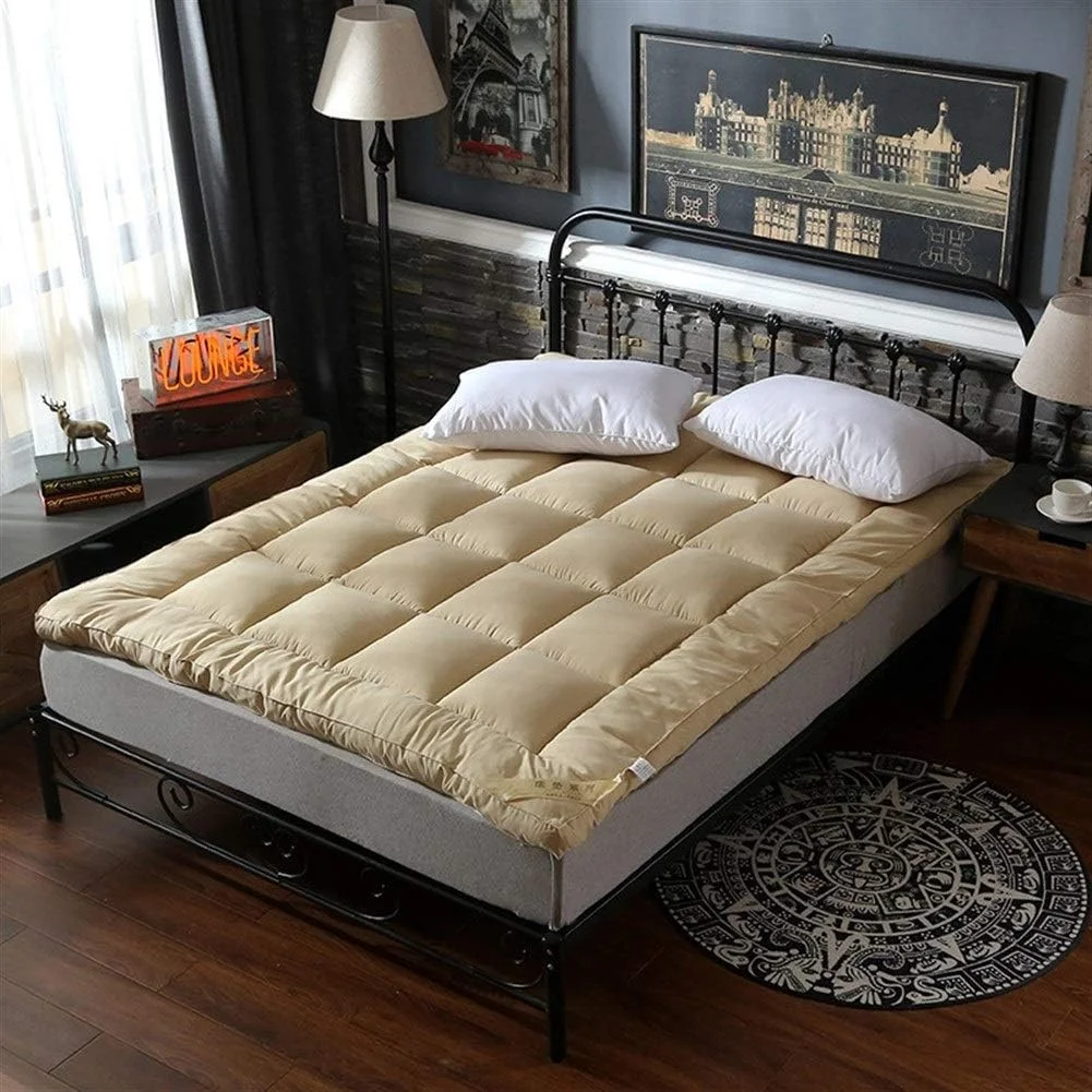 تشک تاتامی ضخیم، زیرانداز فوتون ژاپنی راحت و قابل تنفس، تشک خواب تاشو خوابگاه دانشجویی (رنگ: بژ، سایز: کامل: 120x200 سانتی متر)