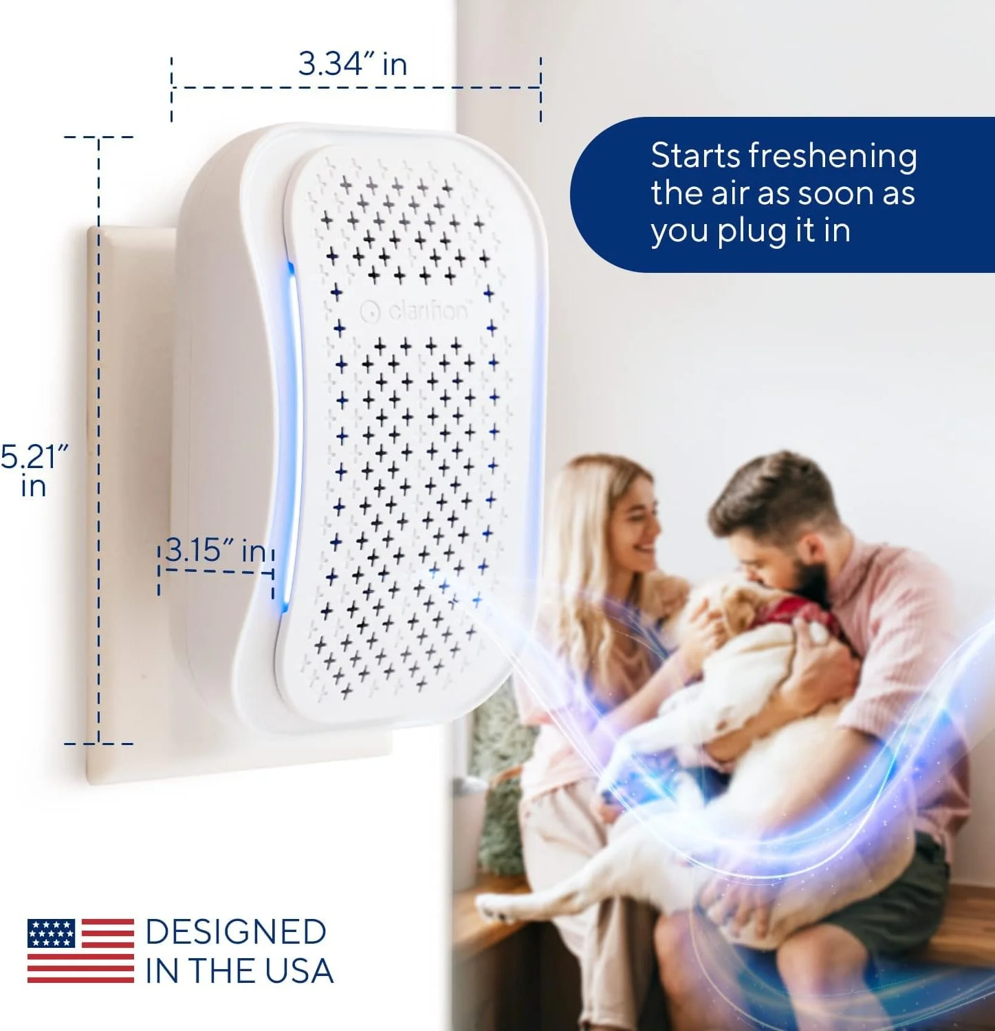 کلاریفیون - دستگاه تصفیه هوای قابل حمل DSTx 2.0 (بسته 6 عددی) - یونیزه کننده هوای پلاگین، فیلتر هوای HEPA، مینی تصفیه کننده هوای شخصی برای اتاق خواب و حیوانات خانگی، کمک به رفع گرد و غبار، دود، گرد و غبار معلق و بوها کلاریفیون - دستگاه تصفیه هوای قابل حمل DSTx 2.0 (بسته 6 عددی) - یونیزه کننده هوای پلاگین، فیلتر هوای HEPA، مینی تصفیه کننده هوای شخصی برای اتاق خواب و حیوانات خانگی، کمک به رفع گرد و غبار، دود، گرد و غبار معلق و بوها