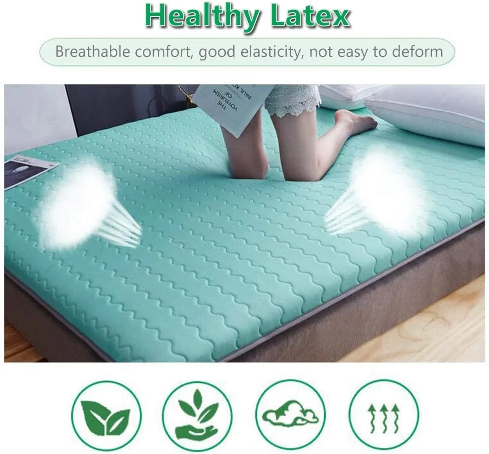 تشک ضخیم و تنفسی، تشک تاتامی ژاپنی، پد تشک لاتکس برای خوابگاه دانشجویی، کمپینگ، اتاق نشیمن (رنگ: آبی، سایز: کینگ: 180x200cm) تشک ضخیم و تنفسی، تشک تاتامی ژاپنی، پد تشک لاتکس برای خوابگاه دانشجویی، کمپینگ، اتاق نشیمن (رنگ: آبی، سایز: کینگ: 180x200cm)