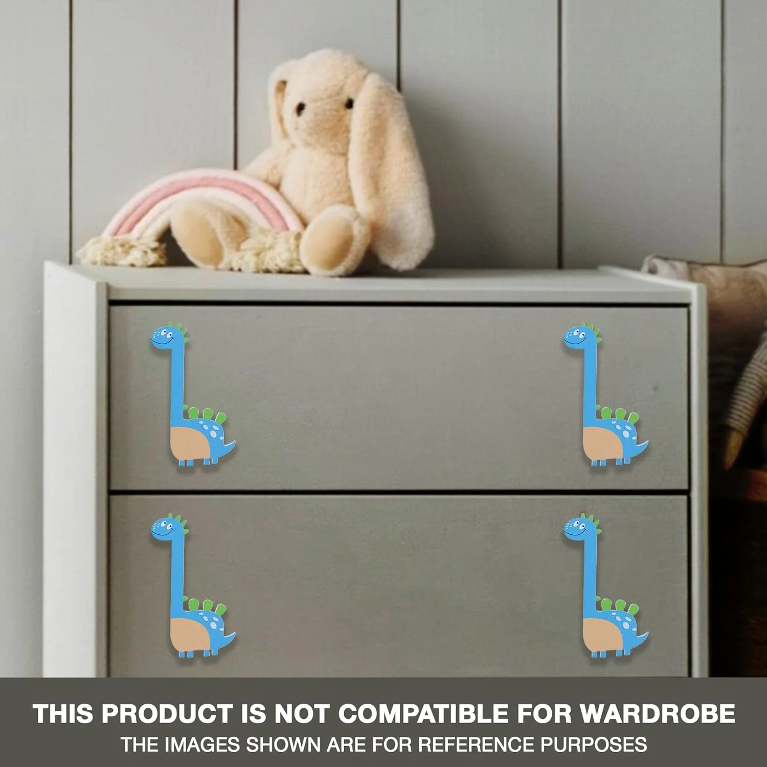 دستگیره درب/کابینت/کشو/کمد کودکانه STAHL DECOR طرح حیوانات - طرح دایناسور - ست 4 عددی