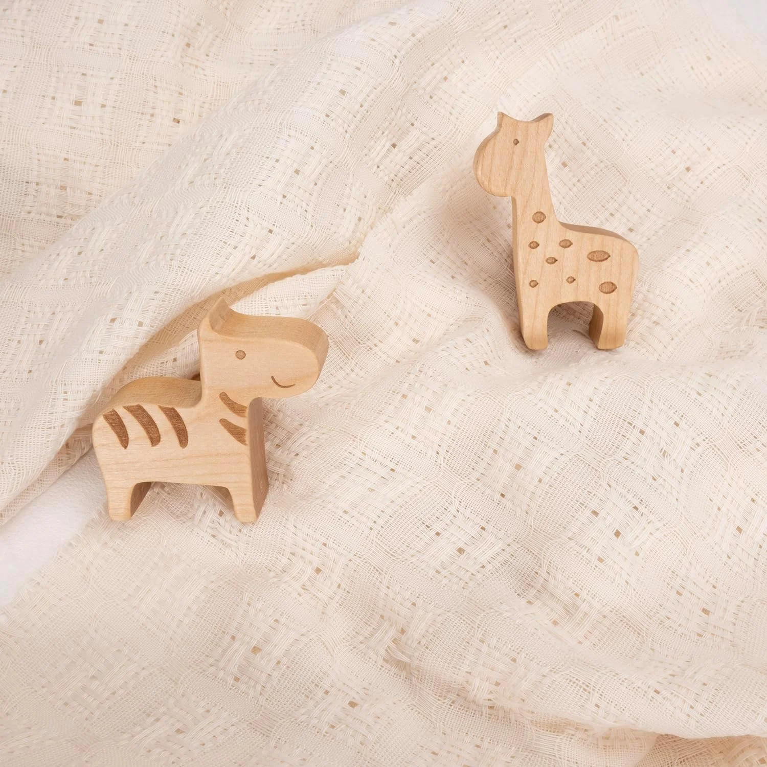 ری لیکار 6 عددی دستگیره های فانتزی چوبی طرح حیوانات مناسب اتاق کودک، کمد، کشو، دراور، کمد لباس و کابینت (سافاری-توسکا)