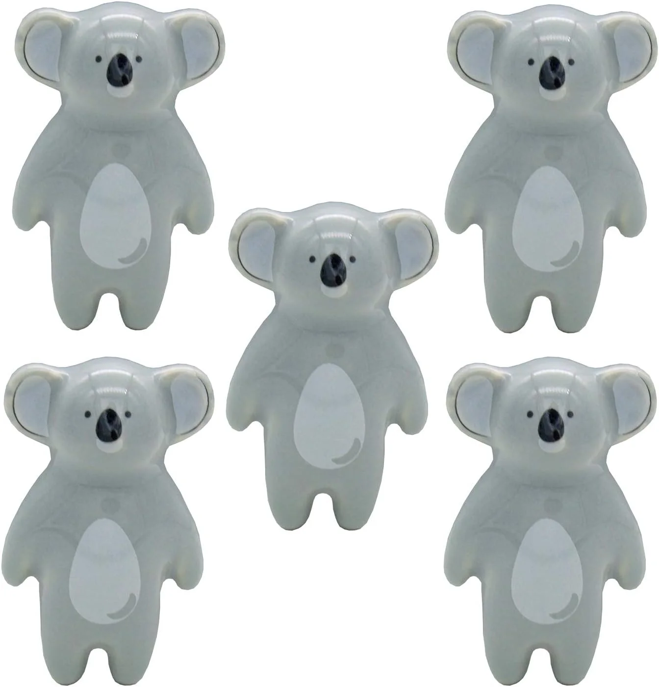 دستگیره سرامیکی طرح حیوانات Tecrio، 5 عددی، تک سوراخ، مناسب کمد، کشو، درب کابینت، سخت افزار مبلمان، طرح خرس