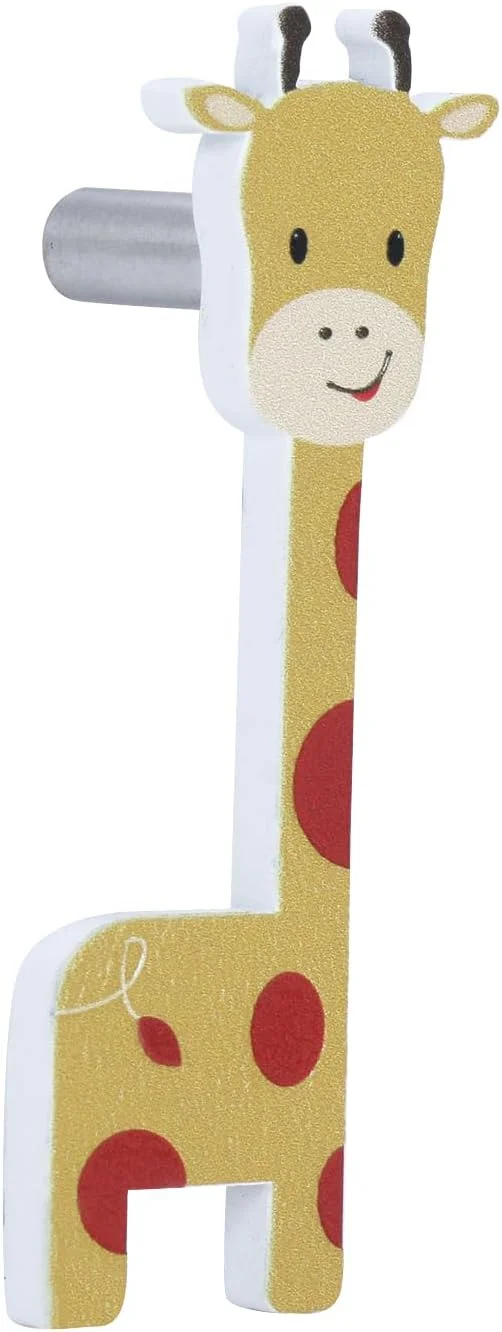 دستگیره درب/کابینت/کشو/کمد کودکانه استال دکور طرح حیوانات - طرح زرافه - مجموعه 4 عددی