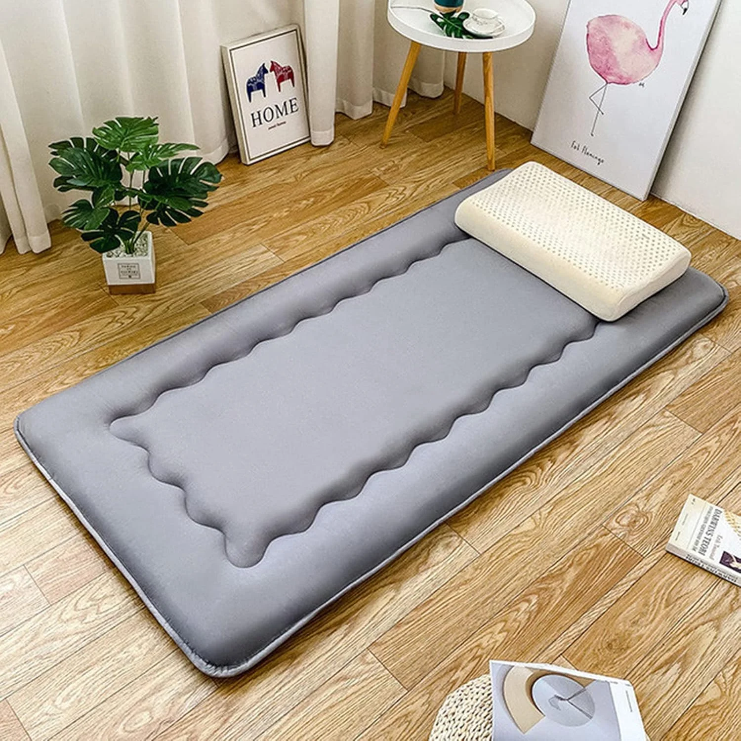 تشک فوتون لحافی ژاپنی، تشک تاتامی فوتون سبک ژاپنی با قابلیت تنفس و برگشت پذیری آهسته، پد تشک تخت تاشو برای مهمان، نگهداری آسان تشک فوتون لحافی ژاپنی، تشک تاتامی فوتون سبک ژاپنی با قابلیت تنفس و برگشت پذیری آهسته، پد تشک تخت تاشو برای مهمان، نگهداری آسان