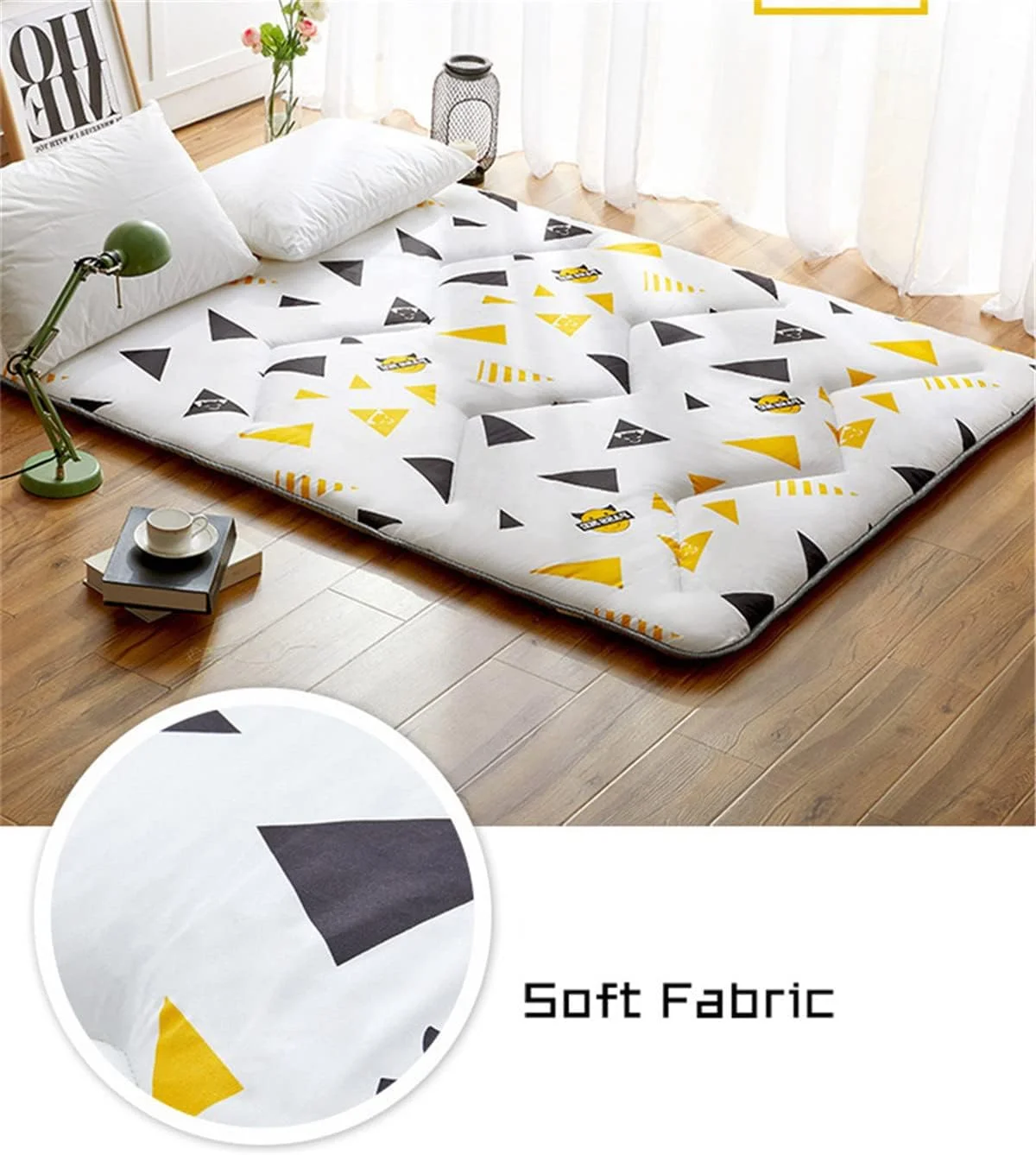 تشک ضخیم و نرم کف زمین xYzlxtC، تشک فوم حافظه دار فوتون، تشک مهمان، پد خواب تاشو، تشک رول آپ تاشو