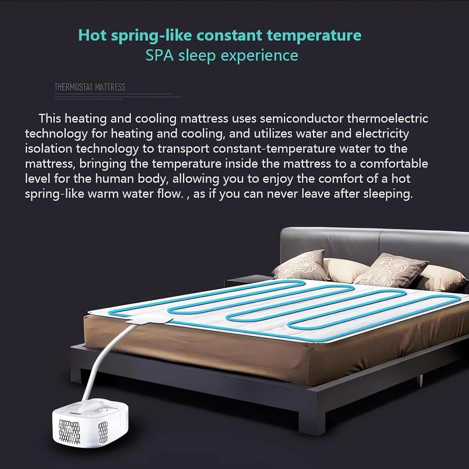 تشک برقی خنک کننده آبی WENJUY، سیستم خنک کننده تخت خواب نیمه هادی دو هسته ای، پدهای یخی خواب و تشک تخت در تابستان، محدوده دما 15 تا 45 درجه سانتیگراد، 90 وات، 160×70 سانتی متر تشک برقی خنک کننده آبی WENJUY، سیستم خنک کننده تخت خواب نیمه هادی دو هسته ای، پدهای یخی خواب و تشک تخت در تابستان، محدوده دما 15 تا 45 درجه سانتیگراد، 90 وات، 160×70 سانتی متر