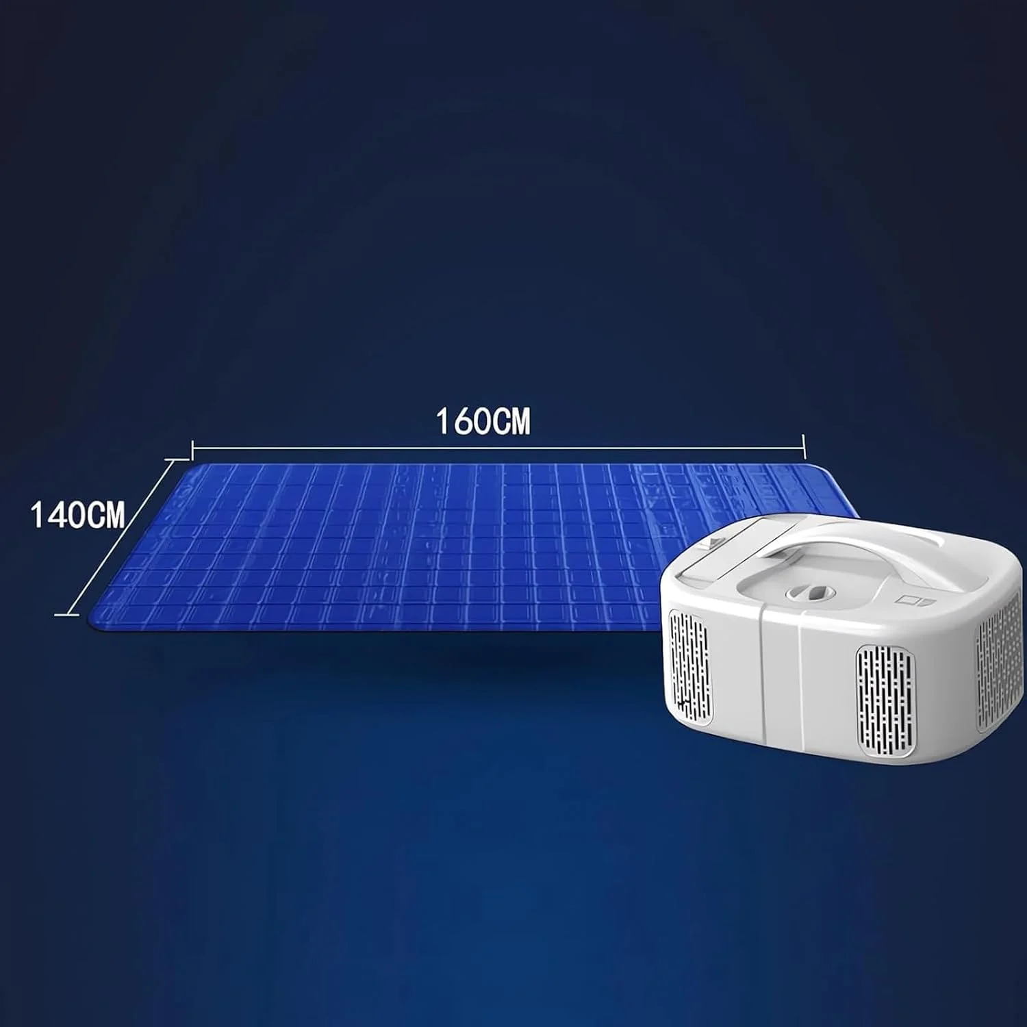 تشک برقی خنک کننده آبی، سیستم خنک کننده تخت خواب نیمه هادی دو هسته ای، پدهای یخی خواب و تشک تخت در تابستان، محدوده دما 15 تا 45 درجه سانتیگراد، 90 وات، 160×140 سانتی متر