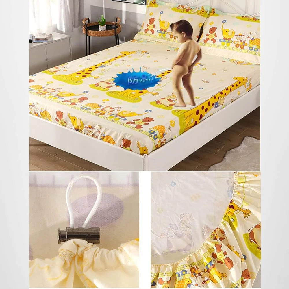 محافظ تشک ضد آب سایز دوقلو به همراه روبالشی، رویه تشک پلی استر بدون صدا، محافظ نرم تشک، جایگزین پر کننده تشک، قابل تنفس و شستشو، آبی، 200 * 220 سانتی متر محافظ تشک ضد آب سایز دوقلو به همراه روبالشی، رویه تشک پلی استر بدون صدا، محافظ نرم تشک، جایگزین پر کننده تشک، قابل تنفس و شستشو، آبی، 200 * 220 سانتی متر