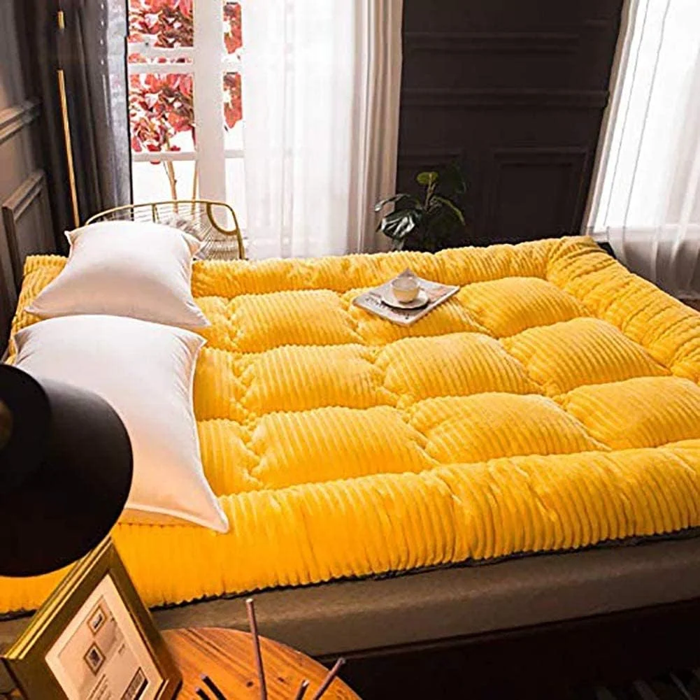 تشک فوتون تاتامی کشمیری شیری تاشو ژاپنی WABHDN، تشک نرم و ضخیم، زرد، یک نفره تشک فوتون تاتامی کشمیری شیری تاشو ژاپنی WABHDN، تشک نرم و ضخیم، زرد، یک نفره