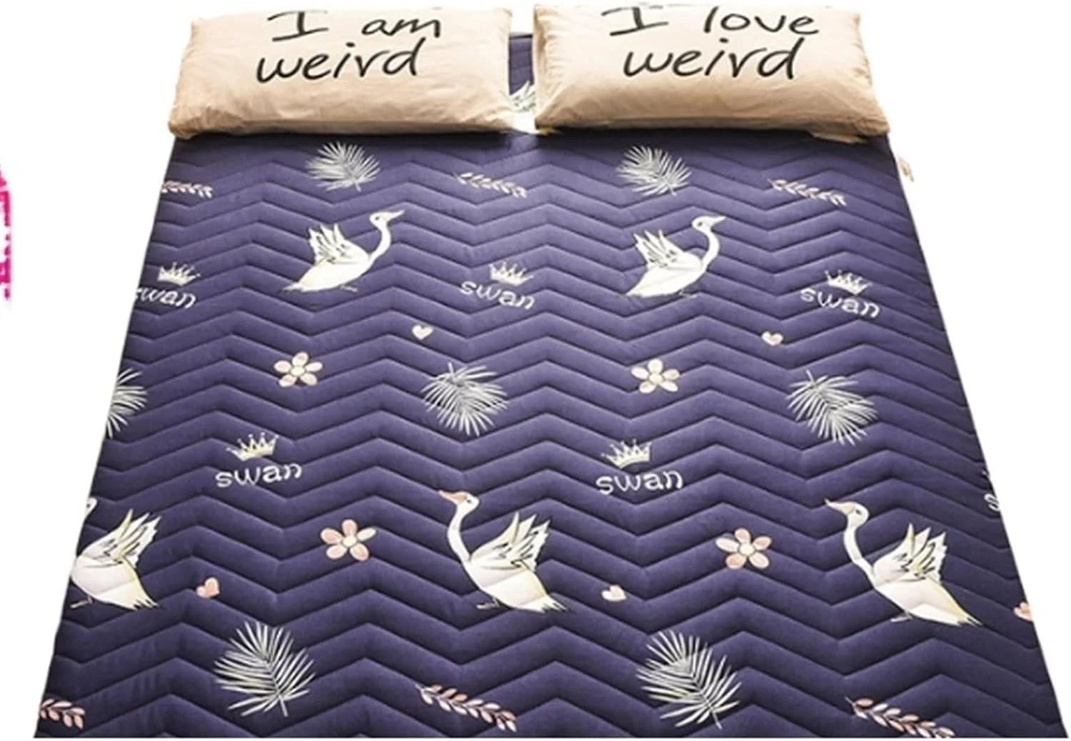 تشک کامل ویزکو، تاشو دوبل، طرح کارتونی زیبا، مناسب خوابگاه/خانه، تاتامی، پد کف، تشک دانشجویی، سایز کینگ و کوئین