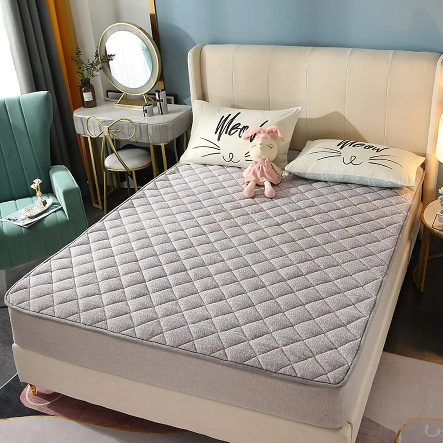 تشک مخملی YFFS Falai، تشک مخملی ضخیم جادویی، تشک، پد تشک گرم ضخیم و گرم در پاییز و زمستان (9،100 x 200 سانتی متر)