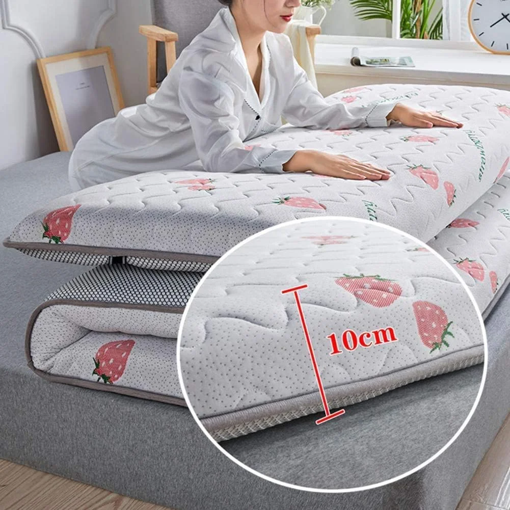 تشک تاتامی تاشو ضخیم xzlL-jtkm مناسب منزل، کف، خوابگاه دانشجویی، تخت، صورتی، 90 * 200 سانتی متر