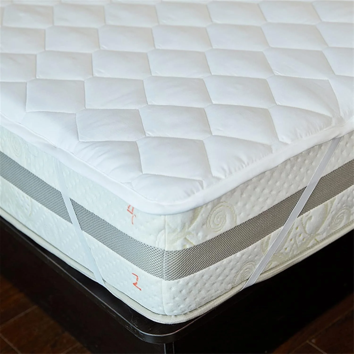 تشک کامل ویزکو، تشک سفارشی سفید هتلی، پد تشک دو نفره، مناسب چهار فصل تشک کامل ویزکو، تشک سفارشی سفید هتلی، پد تشک دو نفره، مناسب چهار فصل