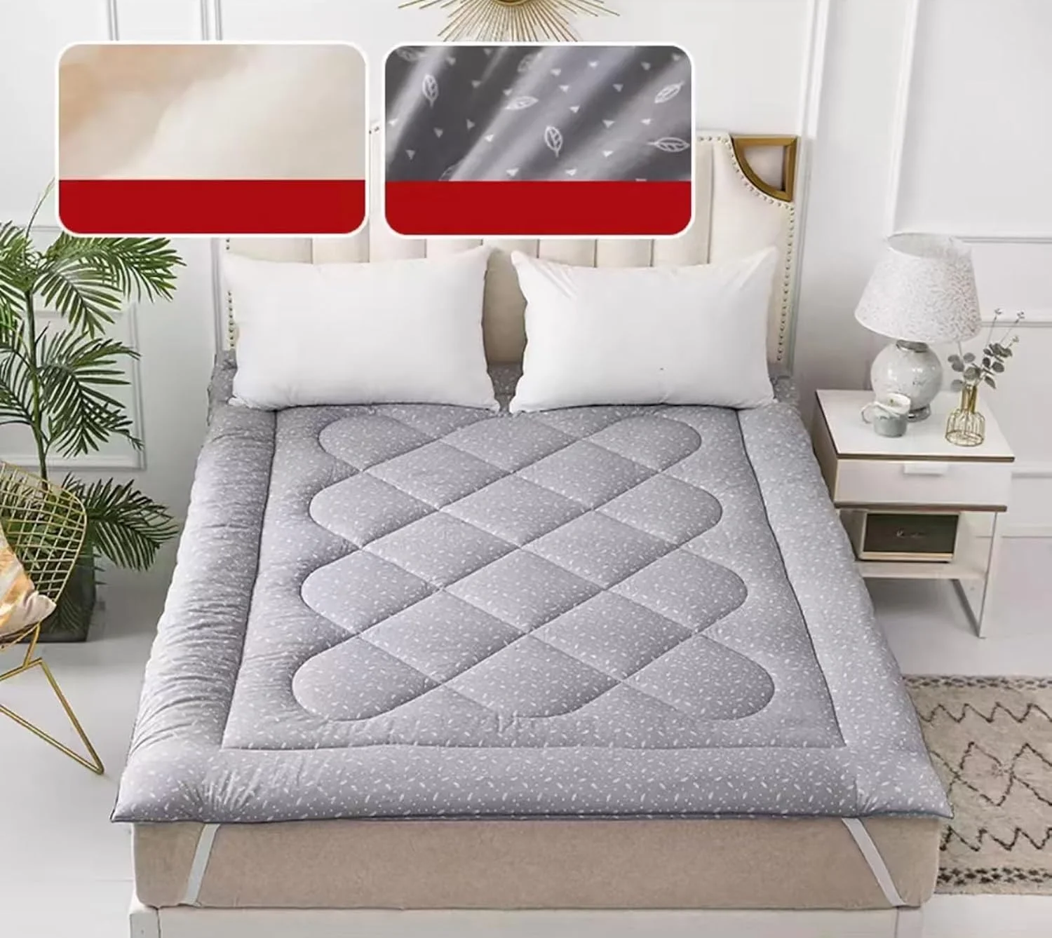 تشک فوتون ژاپنی SXRLDZS، 100% پنبه ای تنفس پذیر تاتامی تاشو قابل حمل راحت خوابگاه پد خواب، تشک کمپینگ تختخواب کاناپه (خاکستری، 120 * 200 سانتی متر) تشک فوتون ژاپنی SXRLDZS، 100% پنبه ای تنفس پذیر تاتامی تاشو قابل حمل راحت خوابگاه پد خواب، تشک کمپینگ تختخواب کاناپه (خاکستری، 120 * 200 سانتی متر)