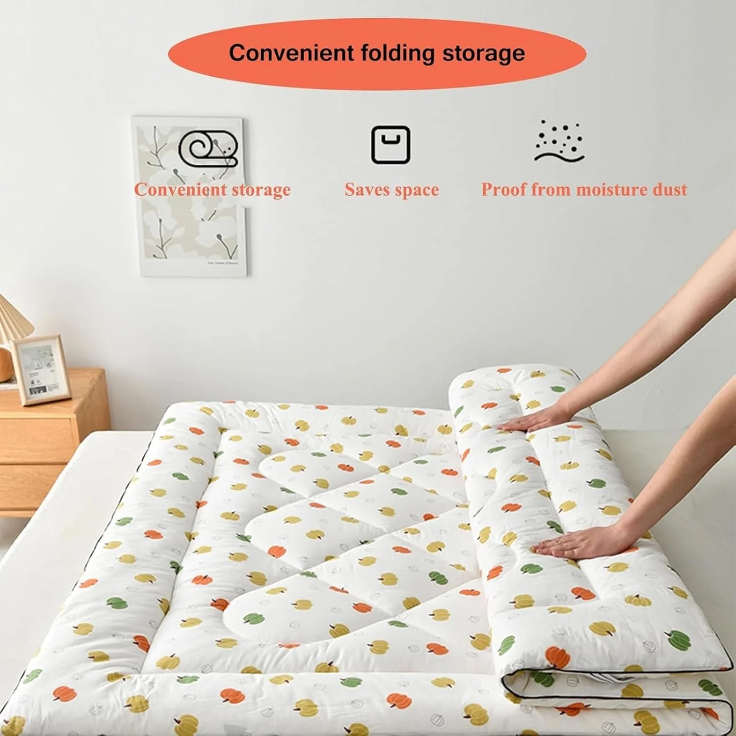 تشک فوتون ژاپنی SXRLDZS، 100% پنبه ای تنفس پذیر تاتامی تاشو قابل حمل راحت خوابگاه پد خواب، تشک کمپینگ تختخواب کاناپه (خاکستری، 120 * 200 سانتی متر)