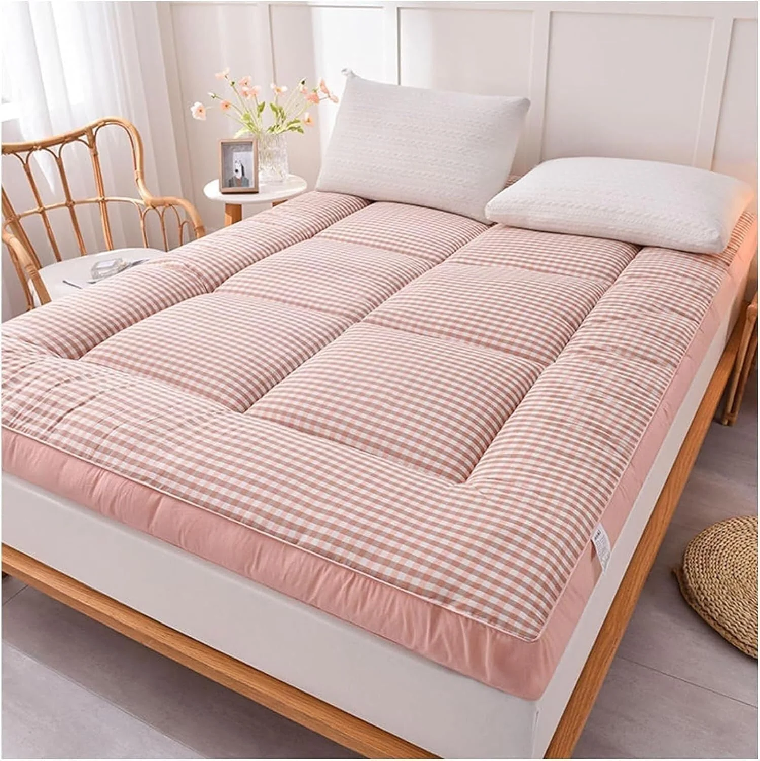 تشک تاشو ضخیم SXRLDZS، تشک فوتون تاتامی ژاپنی، تشک کف خواب پنبه ای تنفسی، برای استراحت، خوابگاه، تخت مهمان، کمپینگ، کاناپه (صورتی، 150 * 200 سانتی متر) تشک تاشو ضخیم SXRLDZS، تشک فوتون تاتامی ژاپنی، تشک کف خواب پنبه ای تنفسی، برای استراحت، خوابگاه، تخت مهمان، کمپینگ، کاناپه (صورتی، 150 * 200 سانتی متر)