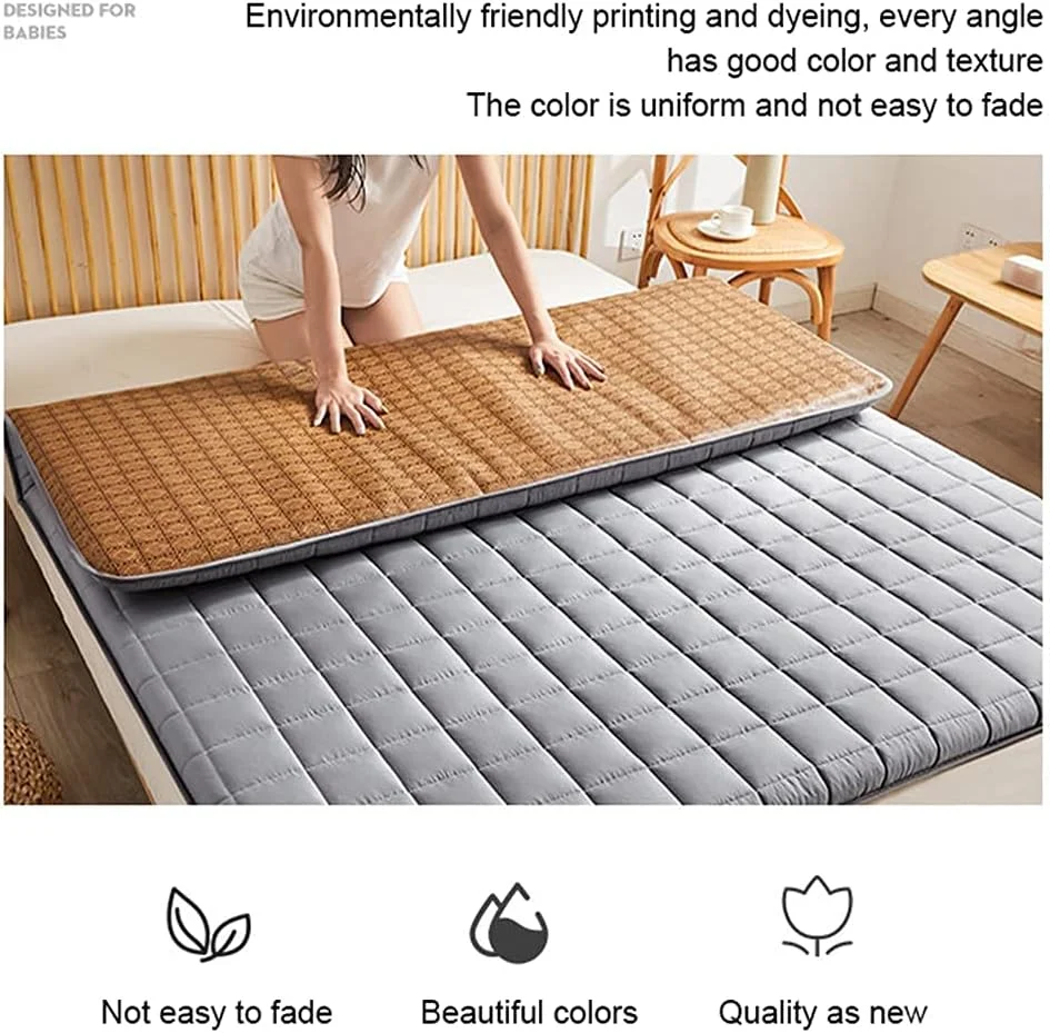 تشک خواب تابستانی تاشو ضخیم، پد خنک کننده تخت خواب راتان تاشو، تشک خنک کننده تابستانی راتان تشک خواب تابستانی تاشو ضخیم، پد خنک کننده تخت خواب راتان تاشو، تشک خنک کننده تابستانی راتان