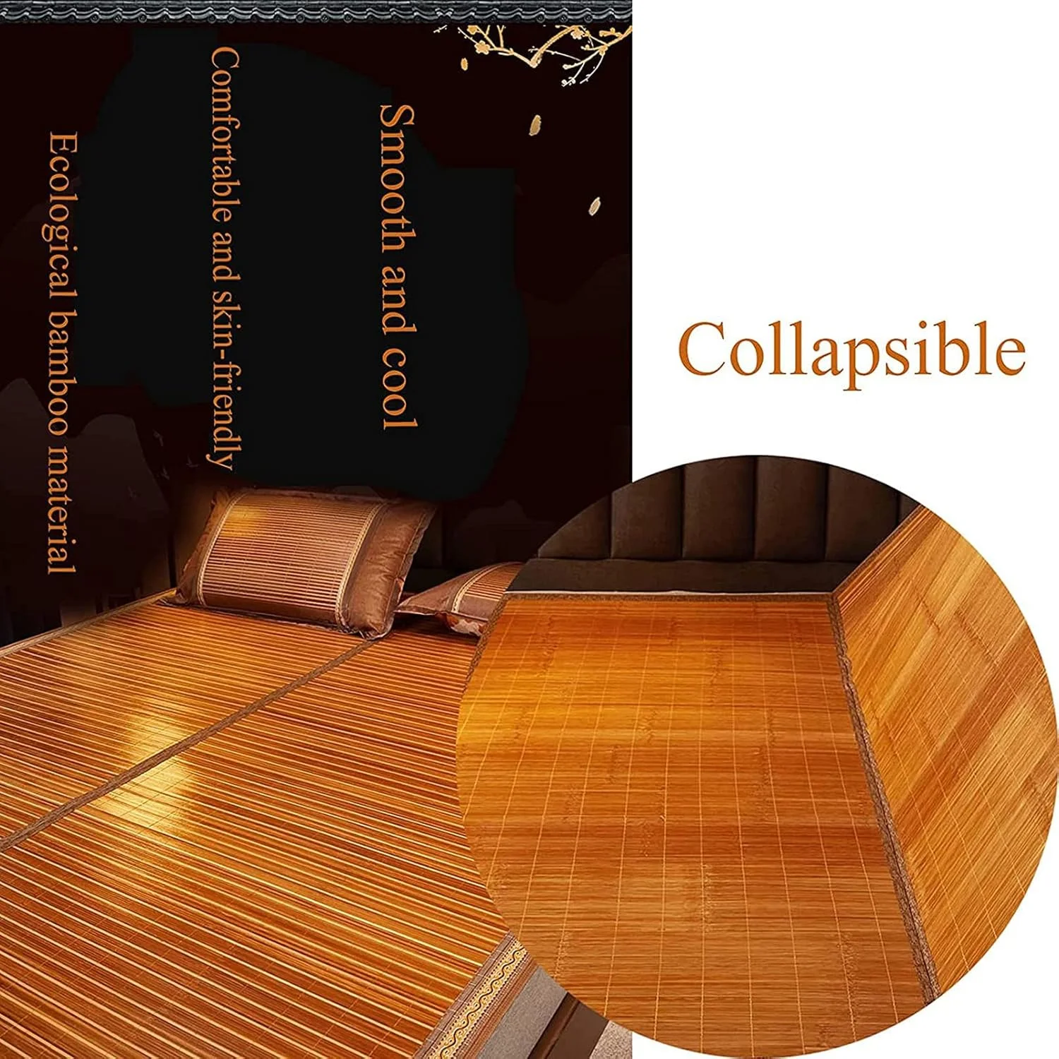 تشک خواب تابستانی، روکش تشک بامبو، قابل استفاده دو طرفه برای اتاق خواب منزل، پد خنک کننده تخت یک نفره و دو نفره برای تابستان، موجود در اندازه های مختلف