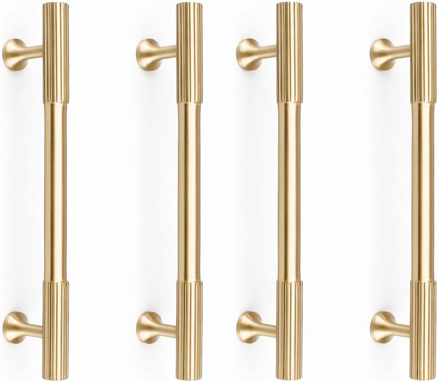 دستگیره کابینت برنجی جامد طلایی Azonee، 4 عددی، فاصله مرکز سوراخ 128 میلی متر (5 اینچ)، دستگیره مدرن برنجی برس خورده برای کشو، آشپزخانه، حمام، کمد لباس و کابینت دستگیره کابینت برنجی جامد طلایی Azonee، 4 عددی، فاصله مرکز سوراخ 128 میلی متر (5 اینچ)، دستگیره مدرن برنجی برس خورده برای کشو، آشپزخانه، حمام، کمد لباس و کابینت