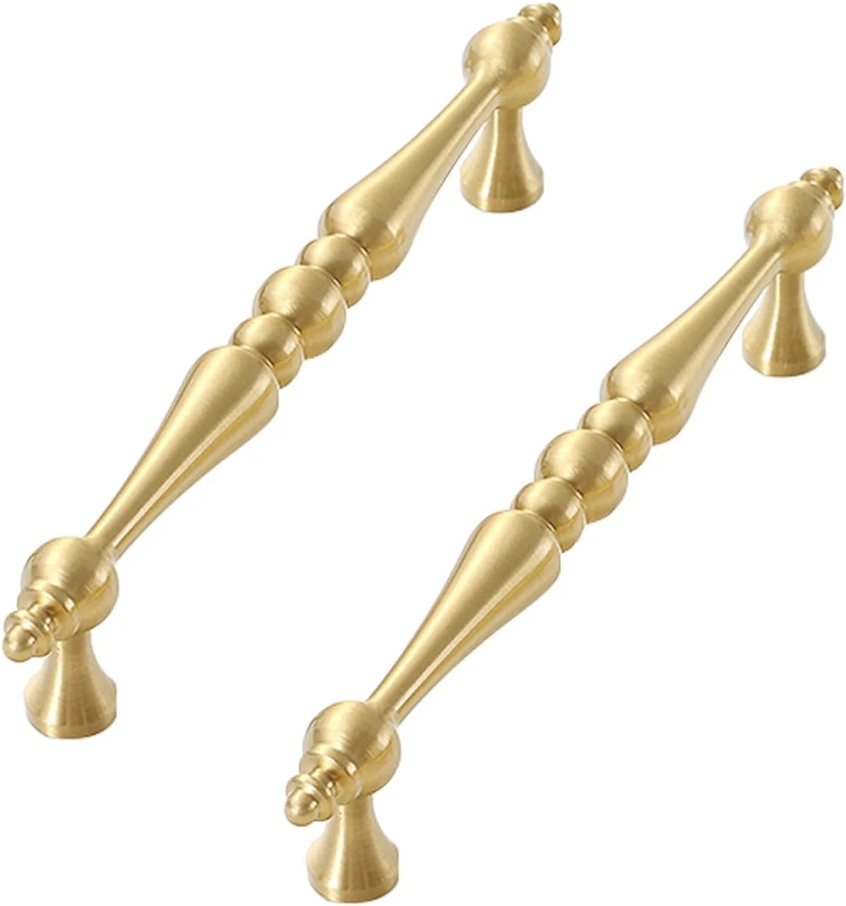 دستگیره کابینت طلایی TERRIFI، برنجی برس خورده وینتیج، دستگیره های برنجی 5 اینچی برای کشو کمد لباس مبلمان آشپزخانه (2 عدد)