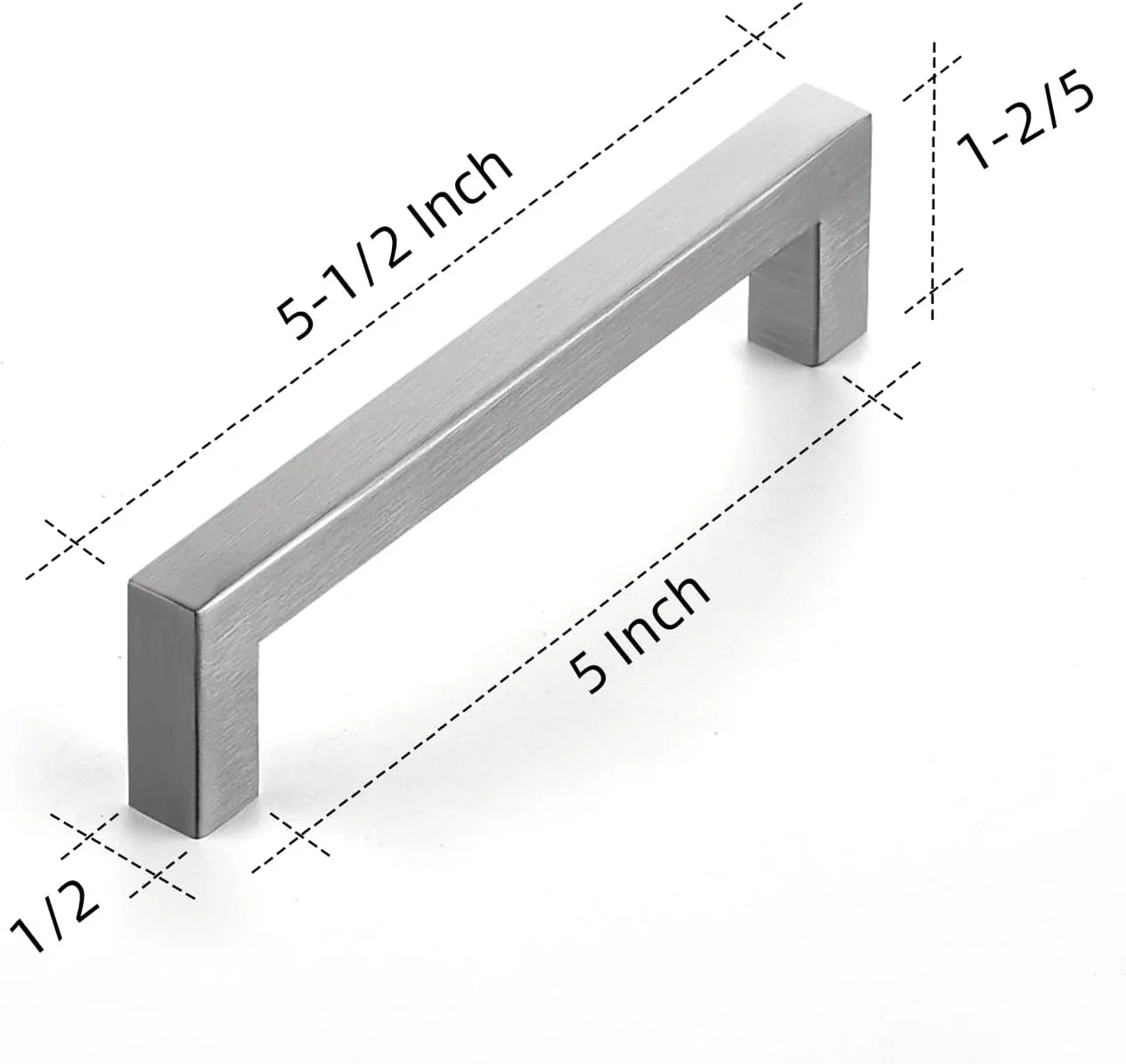 دستگیره کابینت مربعی آشپزخانه Oasisgalore، بسته 3 عددی، 5 اینچی، نیکل ساتن، دستگیره کشو، سخت افزار کابینت آشپزخانه، دستگیره کابینت، دستگیره کمد، دستگیره کشو