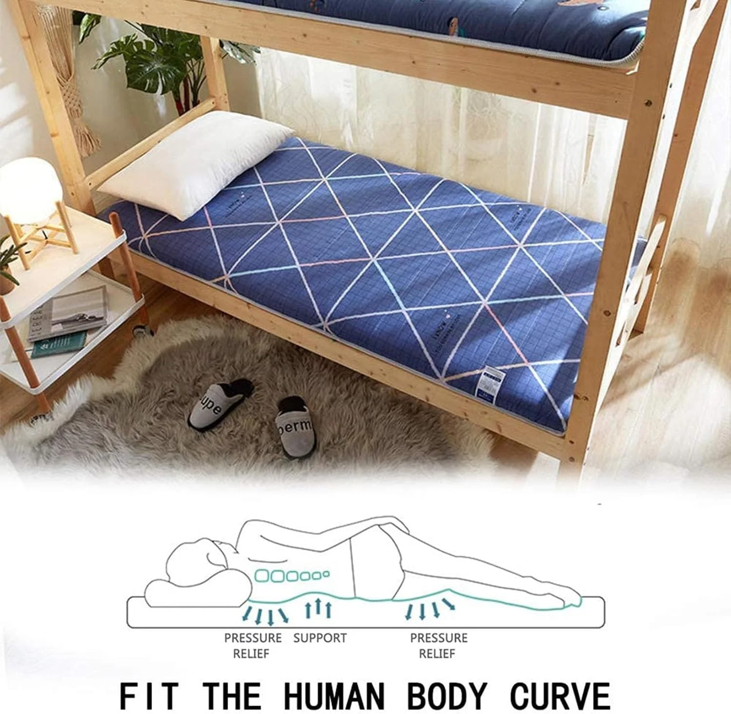 تشک تاتامی ضخیم 5.5 سانتی متری، تشک فوتون ژاپنی، تشک فوتون تاتامی، تشک کف، تشک تاشو خوابگاهی دانشجویی، پد تخت کف (رنگ: طرح ستاره، سایز: 150x200 سانتی متر) تشک تاتامی ضخیم 5.5 سانتی متری، تشک فوتون ژاپنی، تشک فوتون تاتامی، تشک کف، تشک تاشو خوابگاهی دانشجویی، پد تخت کف (رنگ: طرح ستاره، سایز: 150x200 سانتی متر)