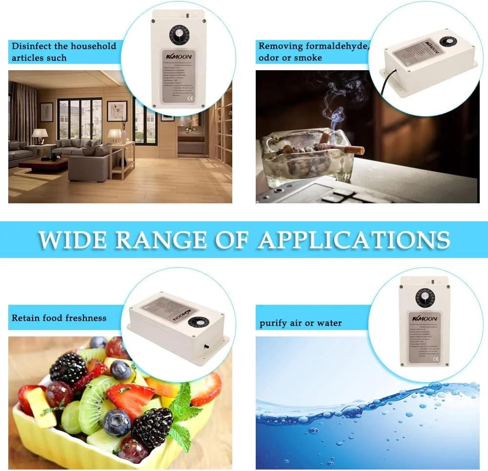 دستگاه ازن ساز OUNA 2000mg/h، تصفیه کننده چند منظوره آب و هوای خانگی 2000mg/h، دستگاه ازن ساز قابل حمل