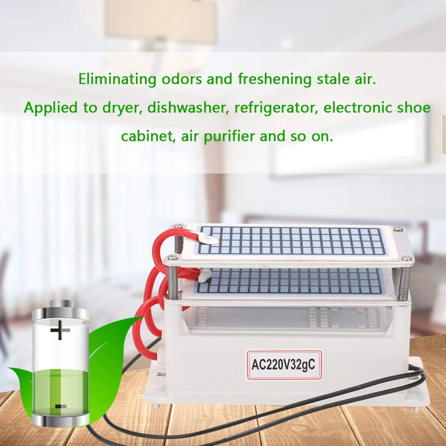 دستگاه تولید اوزون قابل حمل OUNA با ظرفیت 32 گرم در ساعت، دستگاه تصفیه هوا و حذف فرمالدئید مناسب برای خانه و خودرو دستگاه تولید اوزون قابل حمل OUNA با ظرفیت 32 گرم در ساعت، دستگاه تصفیه هوا و حذف فرمالدئید مناسب برای خانه و خودرو