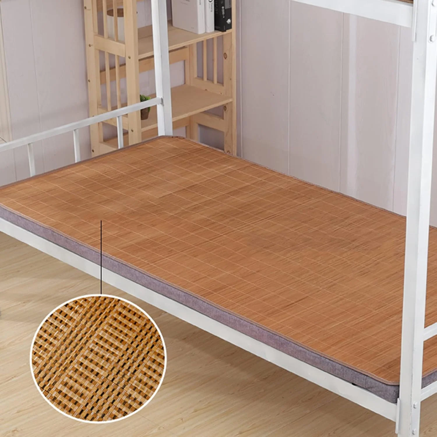 تشک خواب تابستانی، تشک زیرانداز بامبو راتان کربنیزه تابستانی بافته شده دو طرفه صاف و سالم تاشو خنک کننده، مناسب برای پد خواب یک نفره اتاق خواب تخت دو نفره تشک خواب تابستانی، تشک زیرانداز بامبو راتان کربنیزه تابستانی بافته شده دو طرفه صاف و سالم تاشو خنک کننده، مناسب برای پد خواب یک نفره اتاق خواب تخت دو نفره