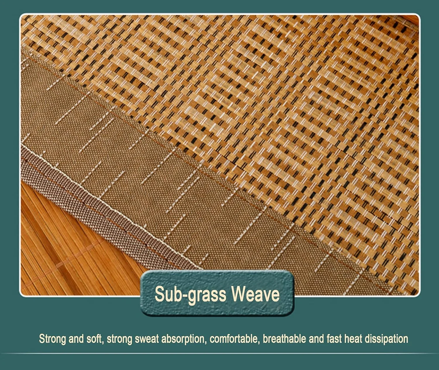 تشک خواب تابستانی، تشک زیرانداز بامبو راتان کربنیزه تابستانی بافته شده دو طرفه صاف و سالم تاشو خنک کننده، مناسب برای پد خواب یک نفره اتاق خواب تخت دو نفره تشک خواب تابستانی، تشک زیرانداز بامبو راتان کربنیزه تابستانی بافته شده دو طرفه صاف و سالم تاشو خنک کننده، مناسب برای پد خواب یک نفره اتاق خواب تخت دو نفره