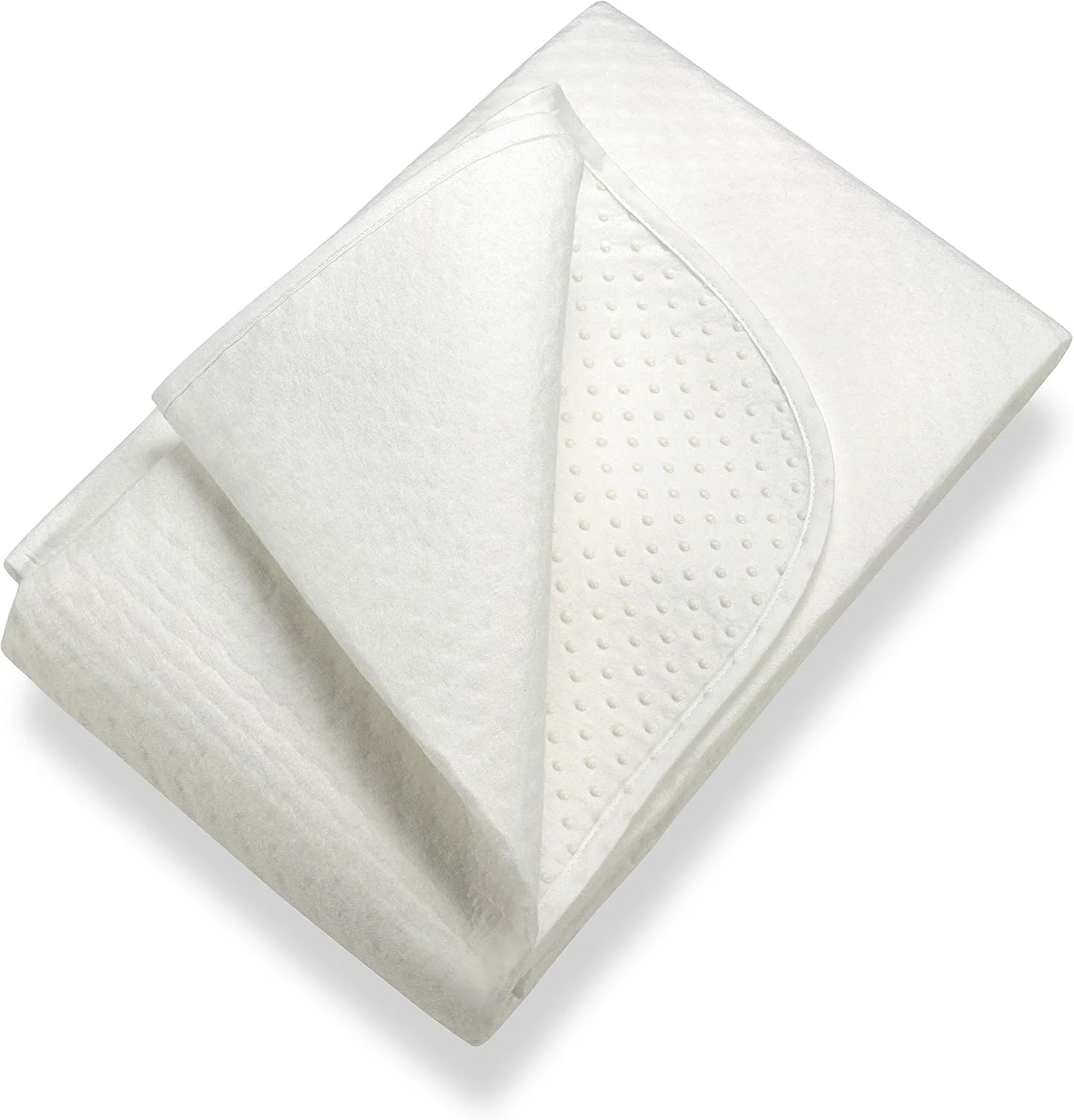 زیرانداز تشک ستکس N450 با پدهای چسبنده، طراحی کلاسیک، سفید، پلی استر، سفید، 90 x 200 سانتی متر