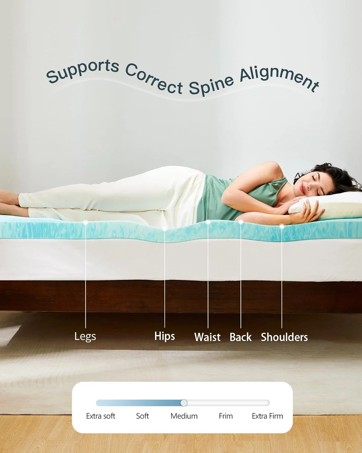 رویه تشک فوم حافظه دار کویین پرلکیر با ضخامت 4 اینچ، پد تشک تزریق شده با ژل خنک کننده، رویه تشک تهویه شده برای کاهش فشار، دارای گواهی CertiPUR-US، آبی رویه تشک فوم حافظه دار کویین پرلکیر با ضخامت 4 اینچ، پد تشک تزریق شده با ژل خنک کننده، رویه تشک تهویه شده برای کاهش فشار، دارای گواهی CertiPUR-US، آبی