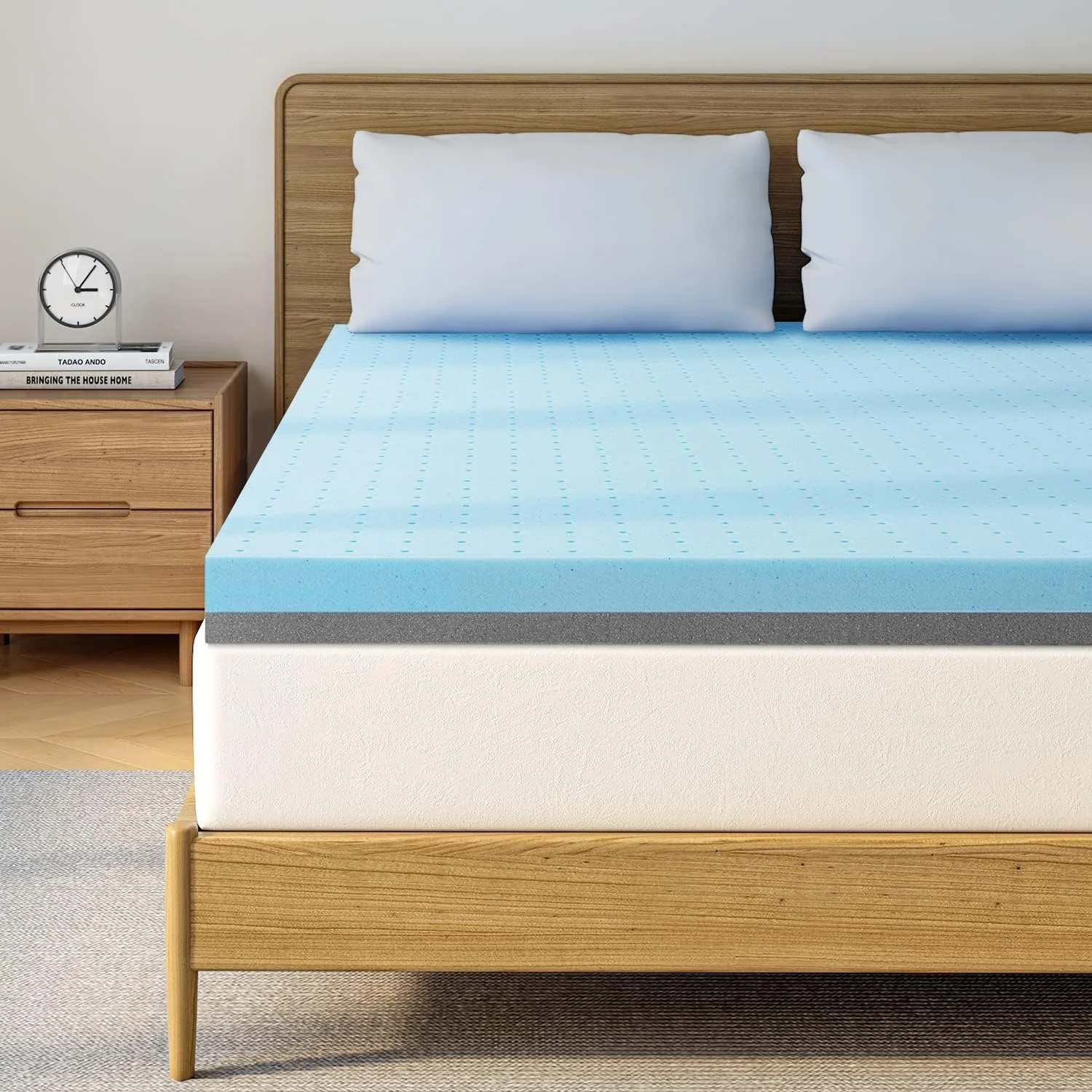 رویه تشک کوئین Maxzzz، طراحی تهویه دار 3 اینچی، رویه تشک مموری فوم کوئین، پد فوم چرخان تزریق شده با ژل خنک کننده برای تسکین فشار درد کمر، دارای گواهینامه CertiPUR-US رویه تشک کوئین Maxzzz، طراحی تهویه دار 3 اینچی، رویه تشک مموری فوم کوئین، پد فوم چرخان تزریق شده با ژل خنک کننده برای تسکین فشار درد کمر، دارای گواهینامه CertiPUR-US