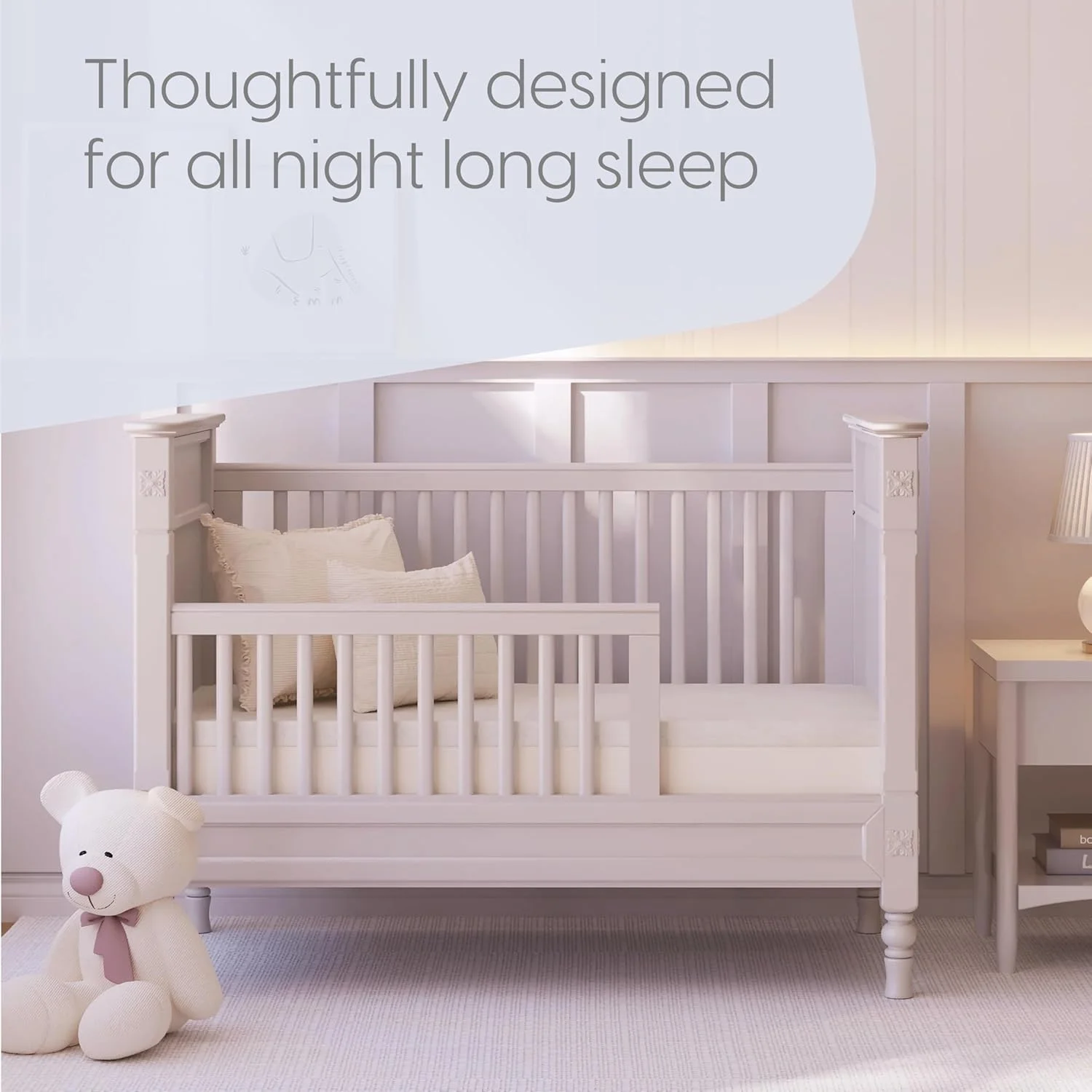 رویه تشک فوم حافظه دار تهویه دار 2 اینچی Milliard برای تخت نوزاد و کودک نوپا با روکش ضد آب جداشدنی 65 درصد پنبه ای ضد لغزش - 52" x 27" x 2" رویه تشک فوم حافظه دار تهویه دار 2 اینچی Milliard برای تخت نوزاد و کودک نوپا با روکش ضد آب جداشدنی 65 درصد پنبه ای ضد لغزش - 52" x 27" x 2"