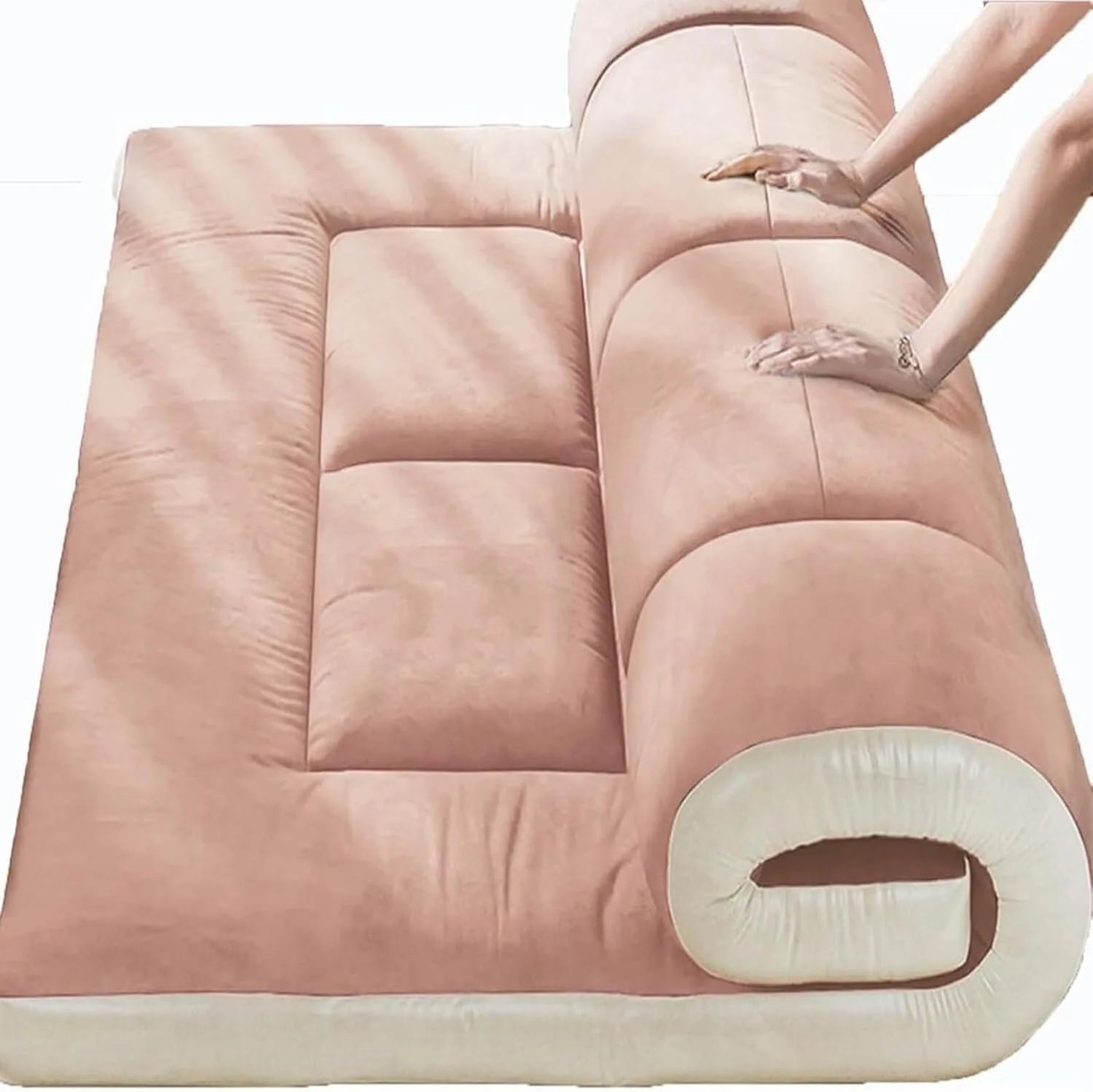 تشکچه، تشک فوتون ضخیم شده گرم تاشو قابل حمل تشک خوابگاهی تشک کمپینگ تشک مهمان (صورتی، 180 * 200 سانتی متر) تشکچه، تشک فوتون ضخیم شده گرم تاشو قابل حمل تشک خوابگاهی تشک کمپینگ تشک مهمان (صورتی، 180 * 200 سانتی متر)