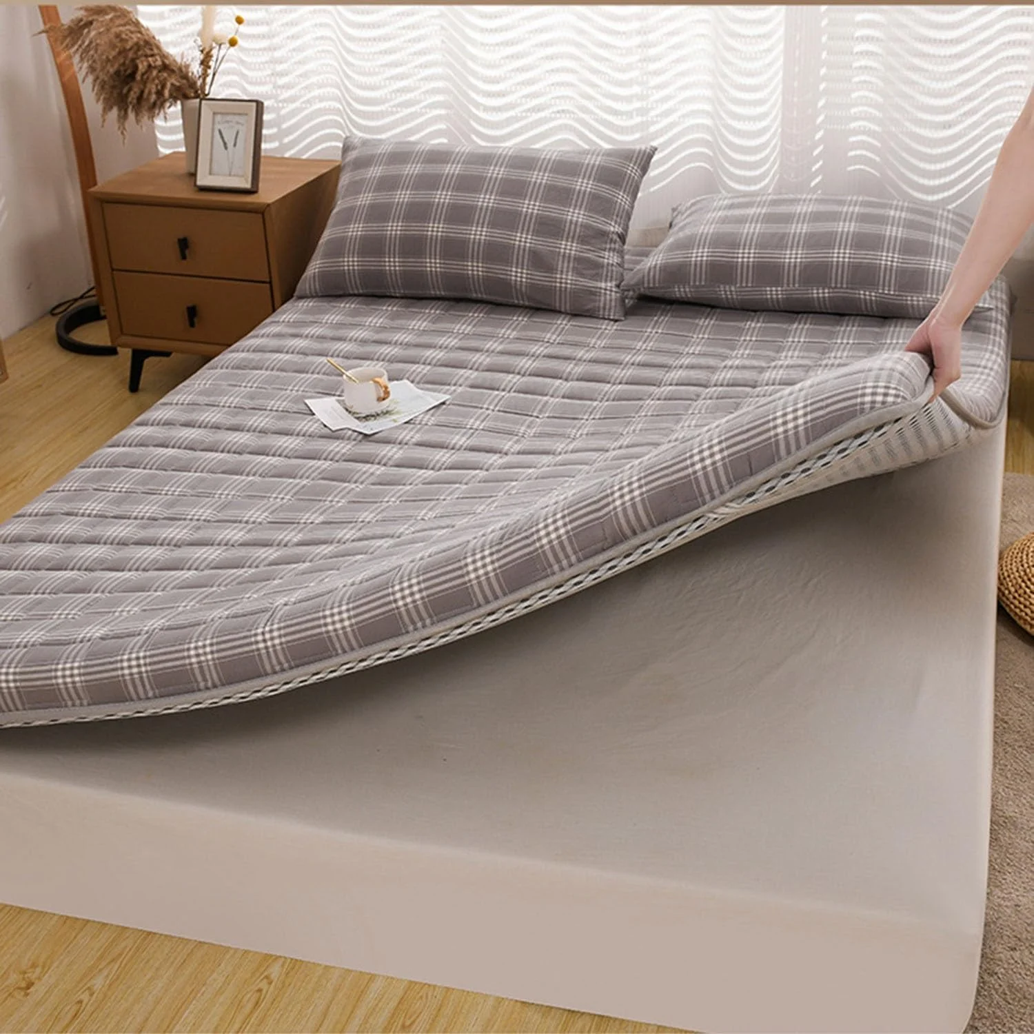 تشک رول شده، تشک فوتون ژاپنی قابل شستشو و تنفس پذیر، تشک ضخیم شده برای خوابگاه دانشجویی، پد خانگی اتاق خواب (سبز، 90 * 190 سانتی متر) تشک رول شده، تشک فوتون ژاپنی قابل شستشو و تنفس پذیر، تشک ضخیم شده برای خوابگاه دانشجویی، پد خانگی اتاق خواب (سبز، 90 * 190 سانتی متر)