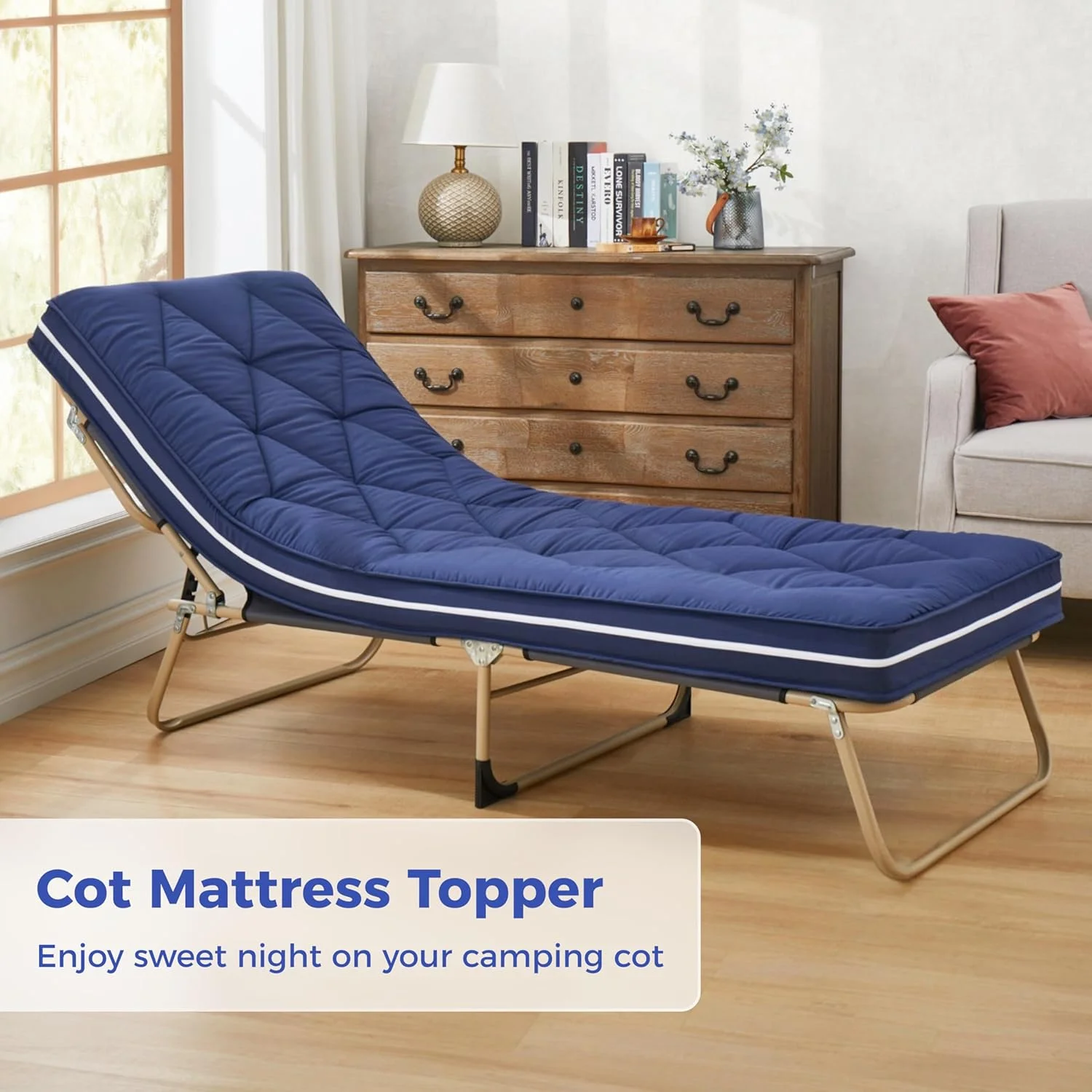 تشک کوچک تاشو 4 اینچی، تشک فوم سه لایه، فوم مموری ژل دار، روکش ضخیم قابل جابجایی، پد خواب قابل حمل (72X24X4 اینچ) آبی تشک کوچک تاشو 4 اینچی، تشک فوم سه لایه، فوم مموری ژل دار، روکش ضخیم قابل جابجایی، پد خواب قابل حمل (72X24X4 اینچ) آبی