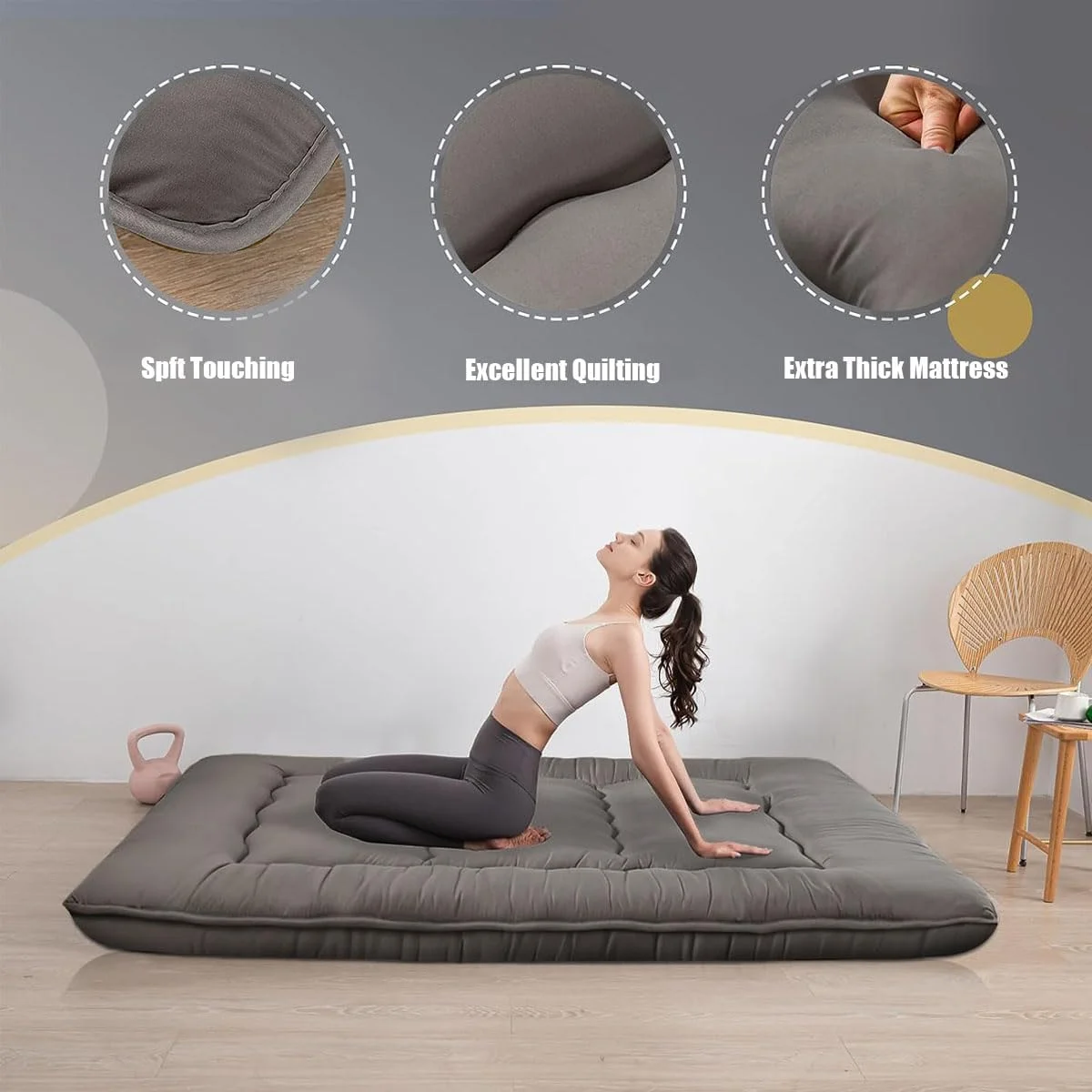 تشک فوتون ژاپنی لوکس - پد خواب فوتون سایز کوئین، تختخواب ضخیم با مموری فوم و پنبه ارگانیک - خواب راحت، آسوده و سالم - استفاده چند منظوره در خوابگاه، مبل، تخت (100cm*200cm) تشک فوتون ژاپنی لوکس - پد خواب فوتون سایز کوئین، تختخواب ضخیم با مموری فوم و پنبه ارگانیک - خواب راحت، آسوده و سالم - استفاده چند منظوره در خوابگاه، مبل، تخت (100cm*200cm)