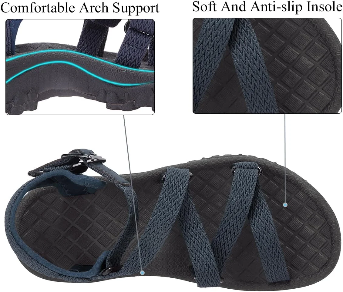 صندل زنانه کمِل کراون با پشتیبانی از قوس پا، ضد آب، مناسب پیاده روی، صندل آبی، قابل تنظیم، سبک وزن، ورزشی، مناسب فضای باز، ساحل و هایکینگ تابستانی