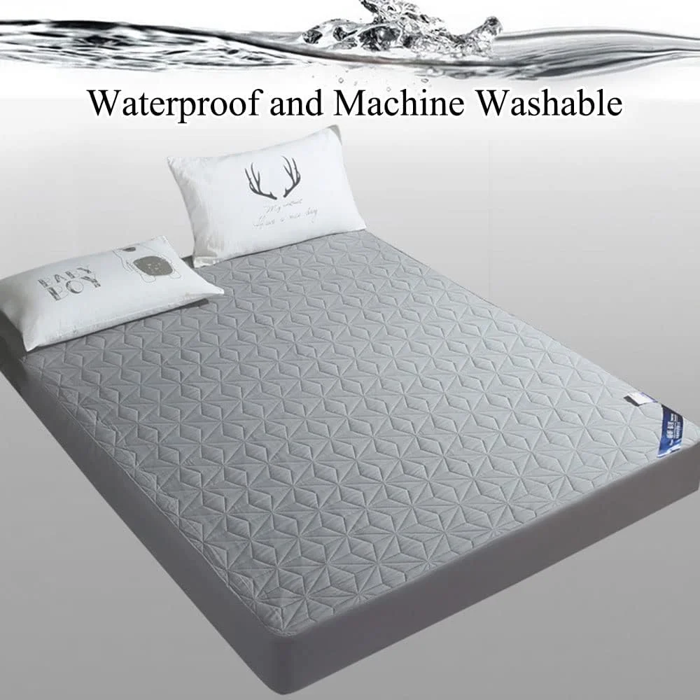 محافظ تشک ضد آب 100% دونفره، روکش تشک سایز دونفره، محافظ تشک لحافی فوق العاده نرم با جیب عمیق تا 10 اینچ، سبز، 150X200 محافظ تشک ضد آب 100% دونفره، روکش تشک سایز دونفره، محافظ تشک لحافی فوق العاده نرم با جیب عمیق تا 10 اینچ، سبز، 150X200