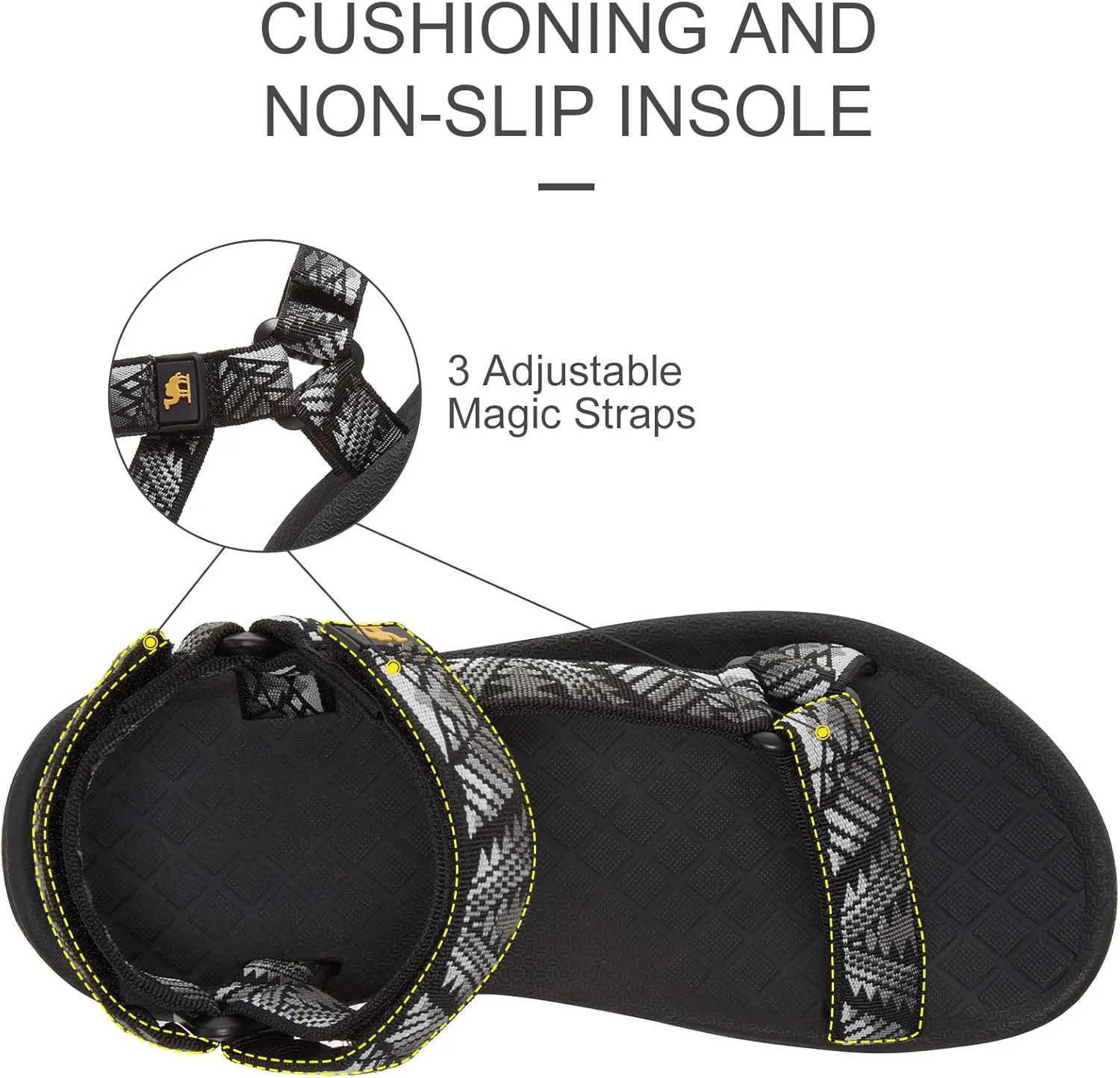 صندل ورزشی پیاده روی زنانه کمل کراون، ضد لغزش، صندل های آبی راحت، صندل های ورزشی مناسب برای آب نوردی و ساحل